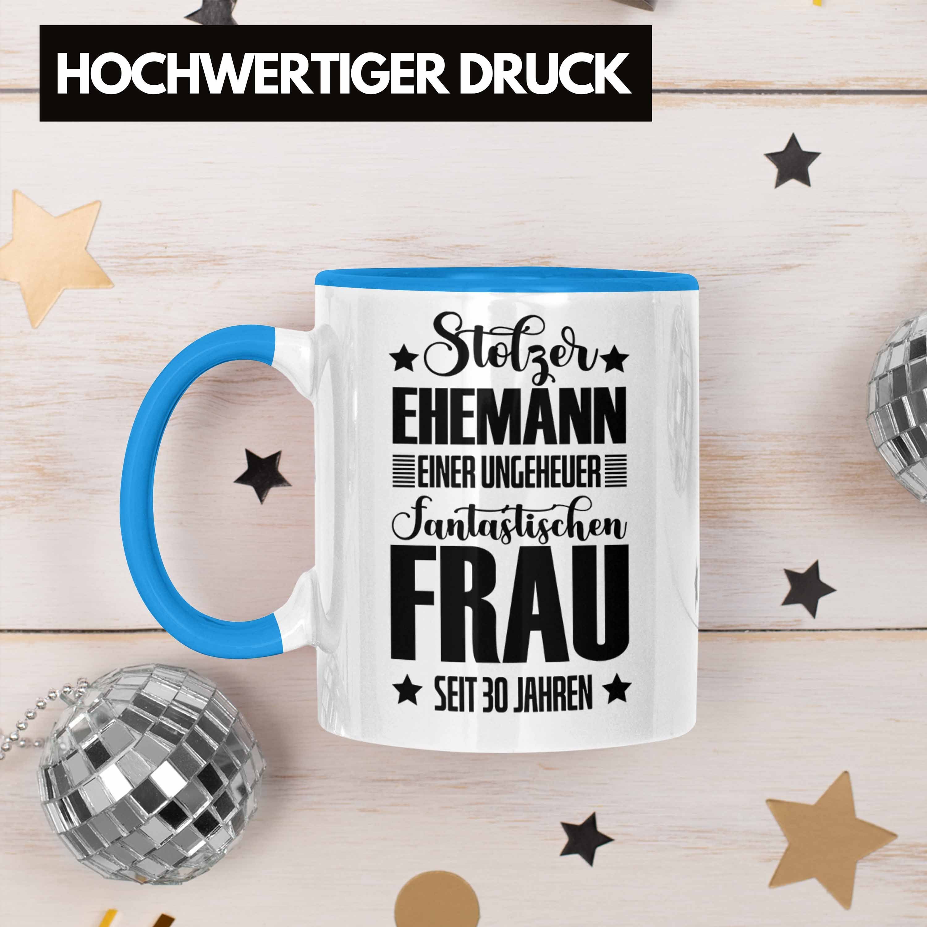 Hochzeitstag Ehemann Lustiger Ehemann Bester Tasse 30 Blau Trendation Jahre Spruch Geschenk