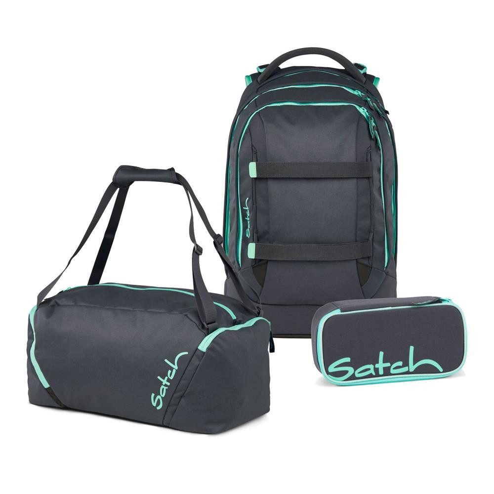 Satch Schulrucksack Pack (3tlg, inkl. Schlamperbox und Sporttasche)