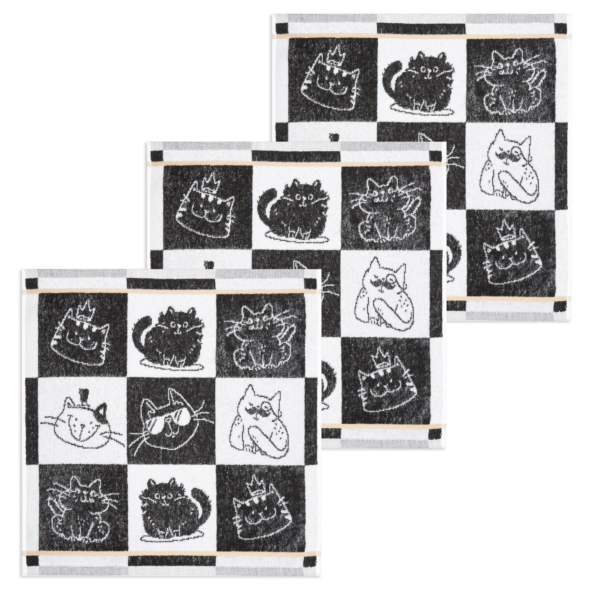 Kracht Geschirrtuch Cool Cat, (Set, 3-tlg., günstig online kaufen