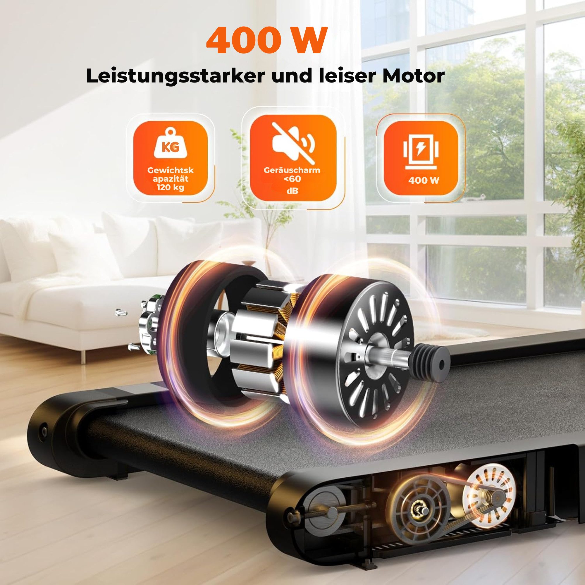 Vivitar Laufband 3-in-1 Multifunktionales Walking & Vibrations Laufband für Zuhause (LEISTUNGSSTARKER UND LEISER MOTOR, PLATZSPARENDES DESIGN, LED-Display, App-Steuerung, leiser Hochleistungsmotor 0,3–6 km/h), Geh- & Schreibtisch-Laufband mit Vibrationsmassage 4 Intensitätsstufen