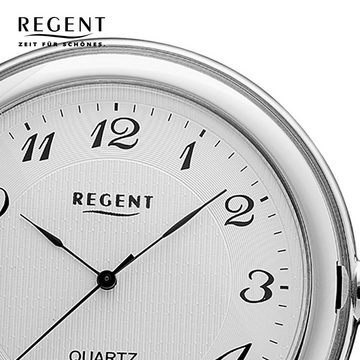 Regent Taschenuhr Regent Taschenuhr für Damen Herren P-21, (Analoguhr, Analoguhr), Herren Taschenuhr rund, extra groß (ca. 51mm), Metall verchromt