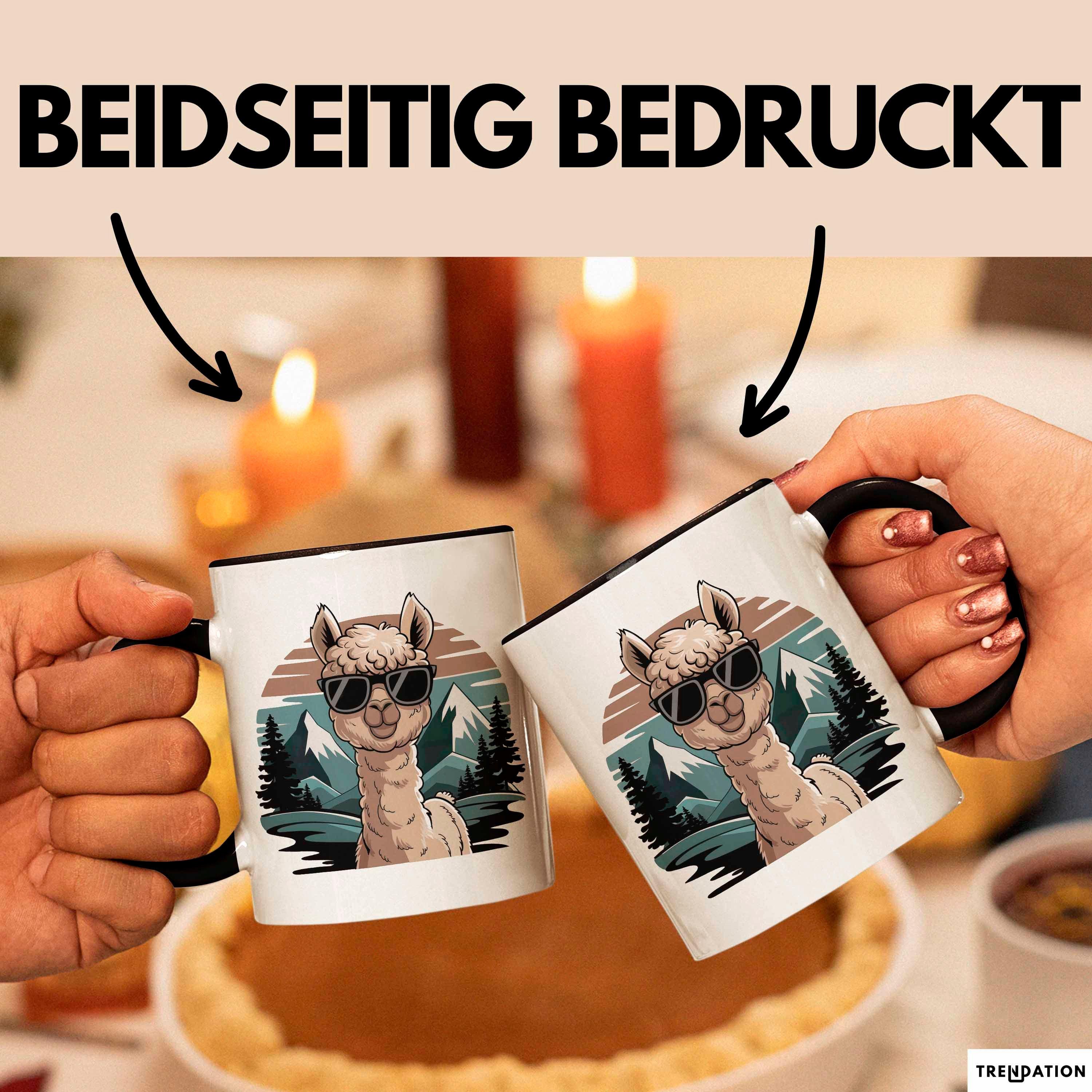 Trendation Tasse Alpaka Liebhaber Tasse Geschenkidee für Tierfreunde