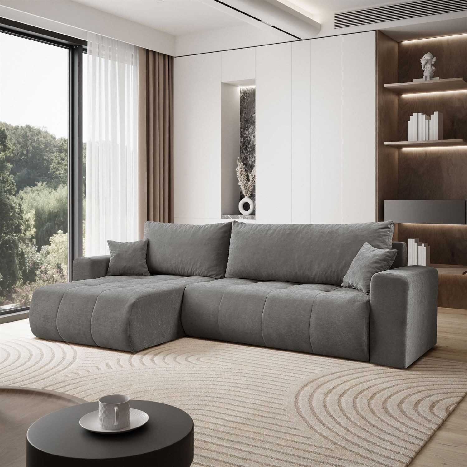 Lookway Ecksofa CLOUD mit Bettfunktion und Bettkasten, mit Bettfunktion und Bettkasten
