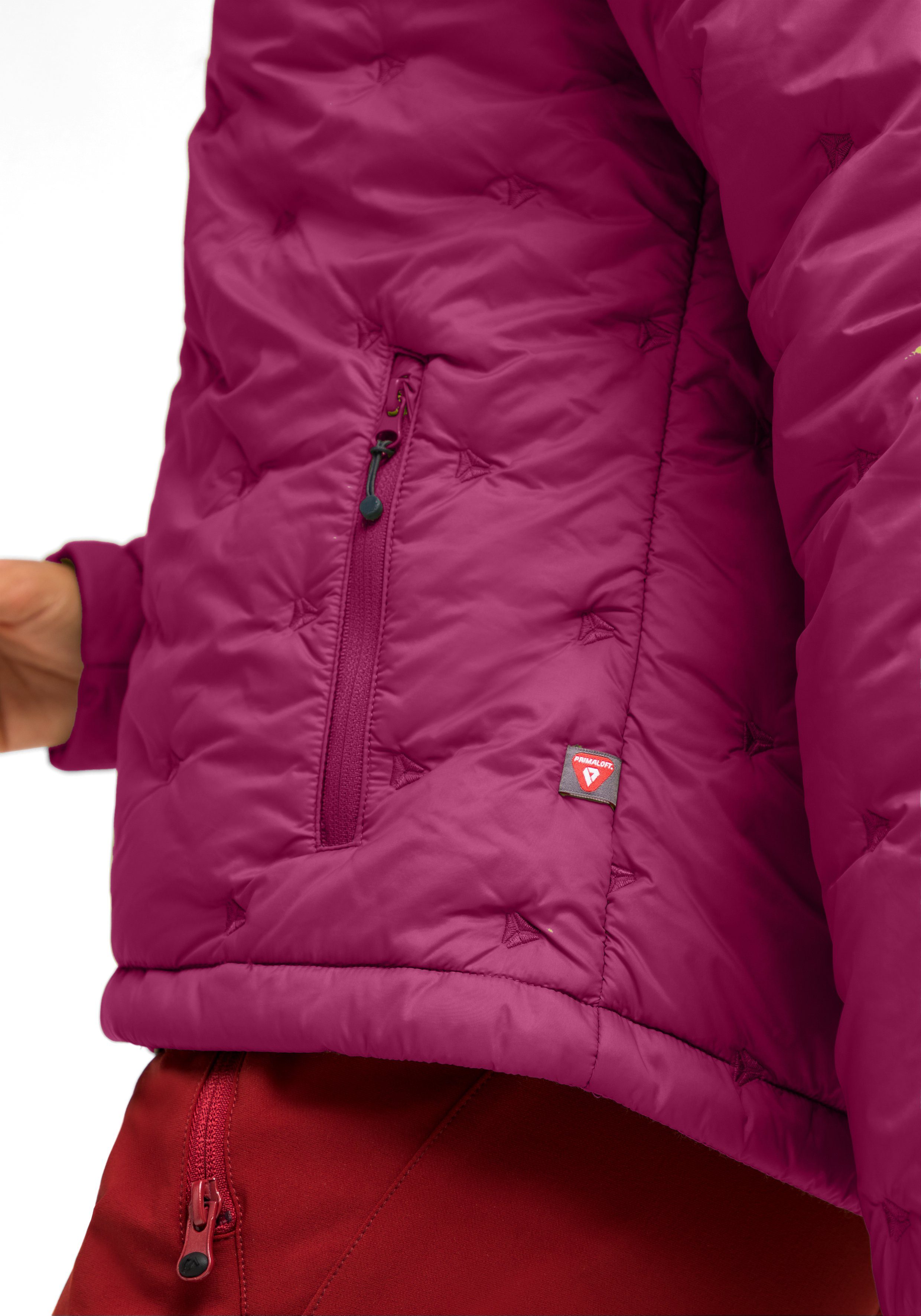 Pampero Funktionsjacke mit Sportliche partieller Sports W Steppung magenta PrimaLoft® Jacke Maier