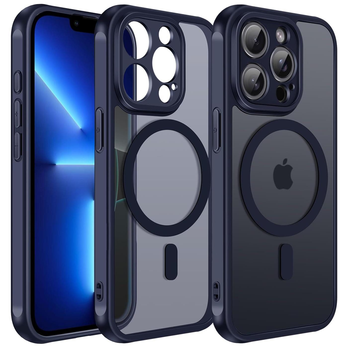 CoolGadget Handyhülle Magnet-Hülle für iPhone 13 Pro Schutzhülle magnetisch 6,1 Zoll, Hülle Matt Stoßfest kompatibel mit Magsafe Zubehör Kameraschutz Case
