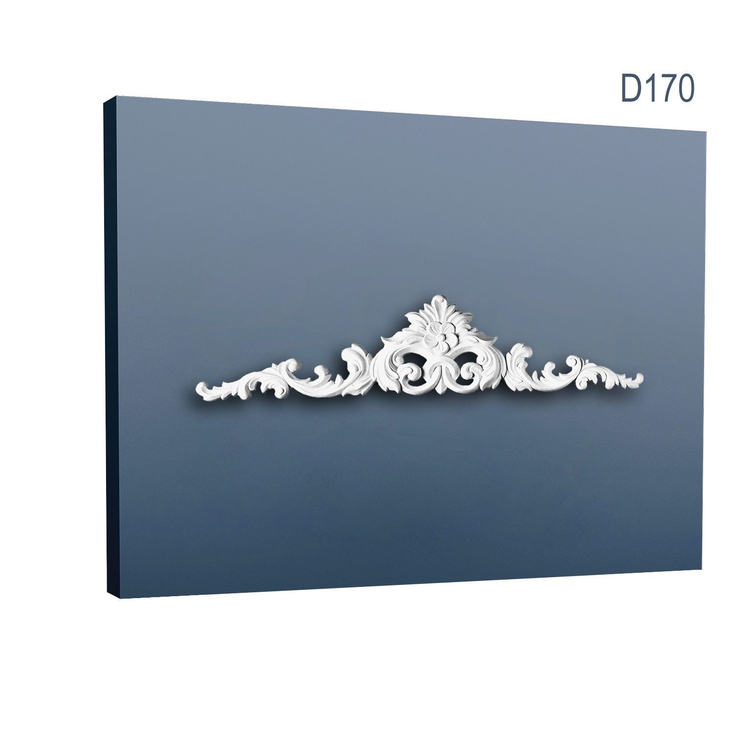 Orac Decor Wanddekoobjekt D170 (Pediment, 1 St., Türaufsatz, Schmuckelement, Verzierung, Türumrandung), weiß, vorgrundiert, Stil: Rokoko / Barock | Wandobjekte