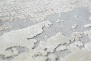 Wollteppich Wollteppich Designerteppich Teppich abstrakt aus Naturfasern in beige grau, Teppich-Traum, rechteckig, Höhe: 7 mm, Wollteppich