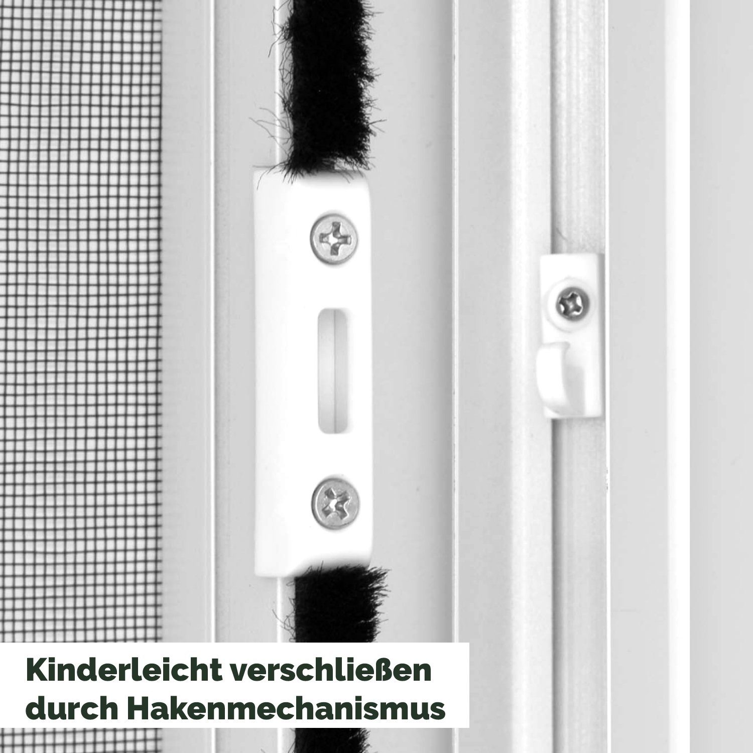 Insektenschutz Balkontür für Rollo Türen Nematek® für Fliegengitter Nematek - Anthrazit Insektenschutz-Tür