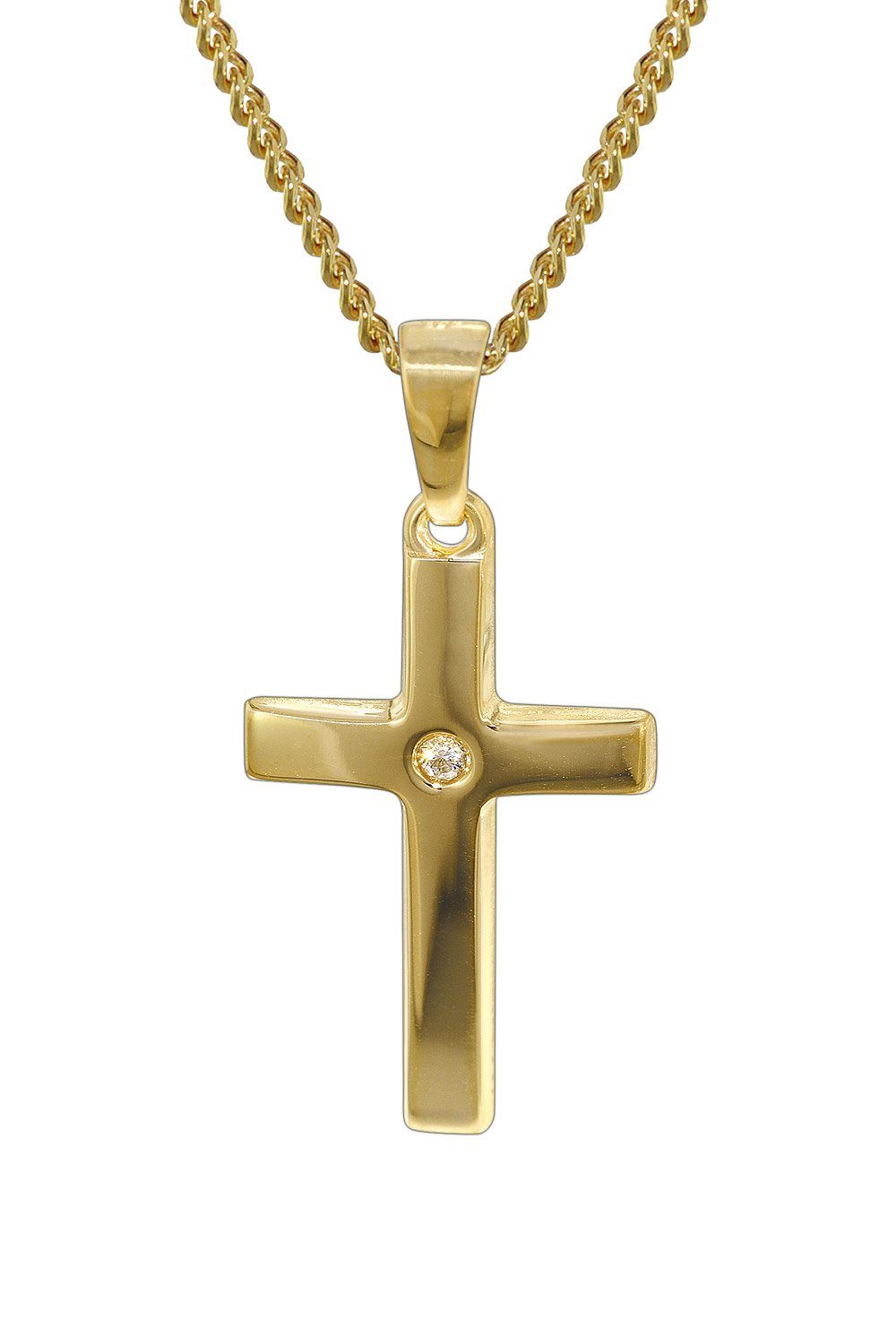 trendor Panzerkette Gold Kreuz 585 mit günstig online kaufen