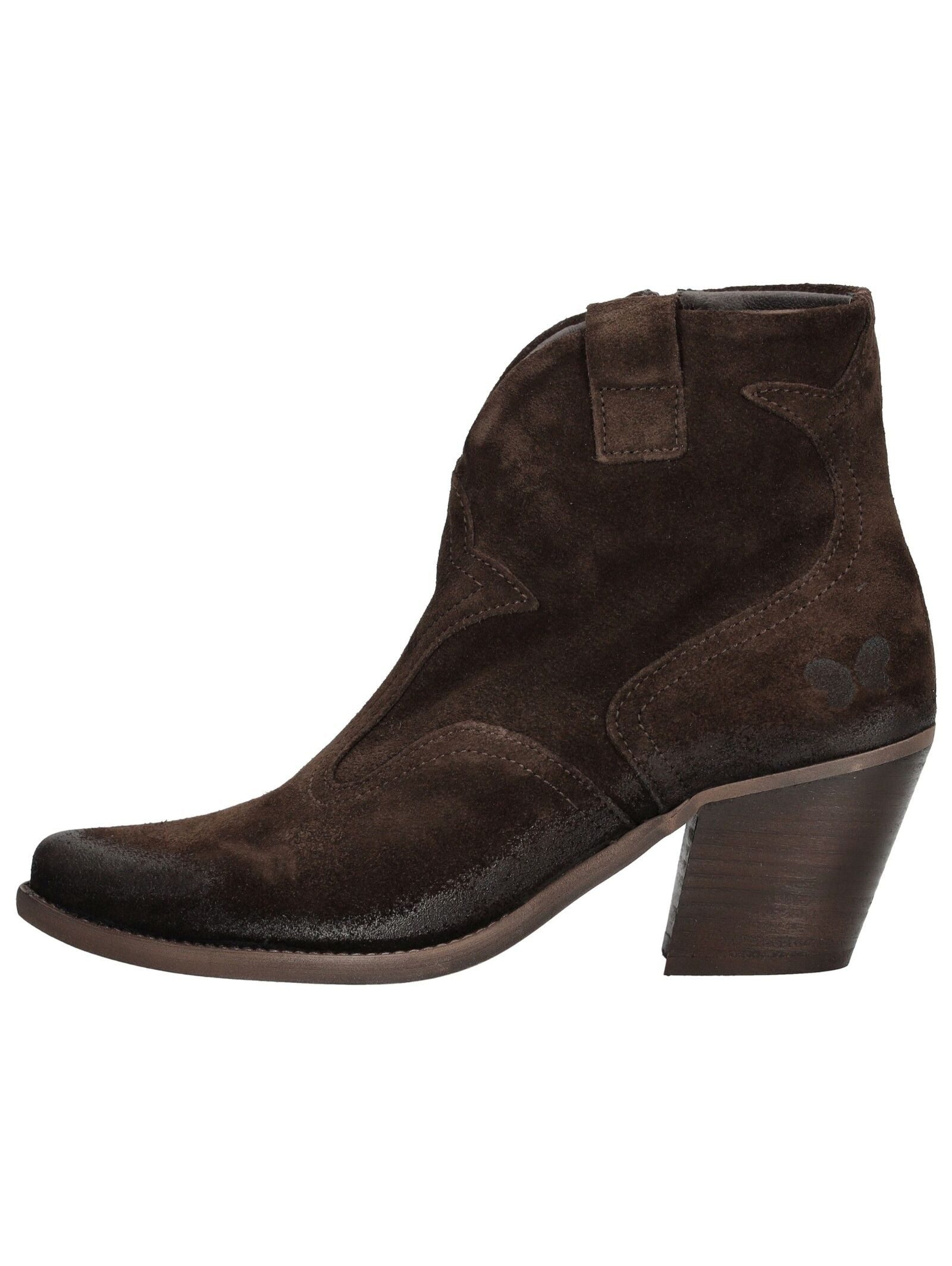 Felmini Stiefelette Veloursleder Cowboy Stiefelette