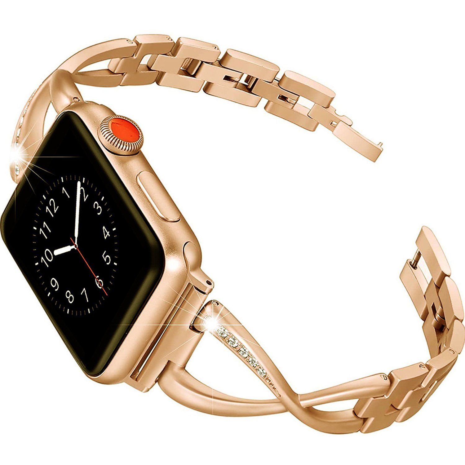 Diida Smartwatch-Armband Watch Band,Uhrenarmbänder,für apple watch 1-7,Rosengold.42/44mm