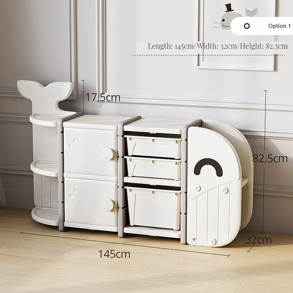 habeig Kinderregal Wal Aufbewahrungsregal Kinderzimmer beige Kinderschrank günstig online kaufen