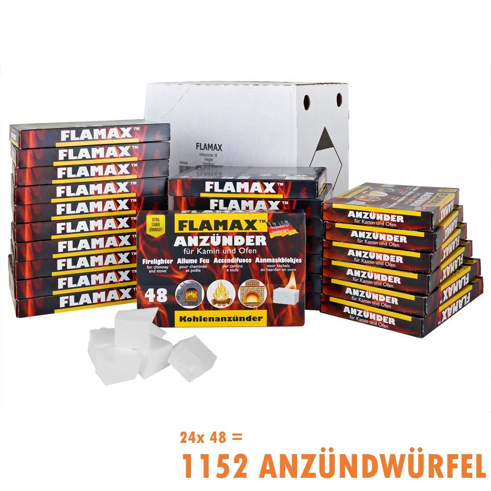 FLAMAX Гриль зажигалки 1152x Anzündwürfel Kaminanzünder Kohleanzünder Гриль зажигалки Ofen
