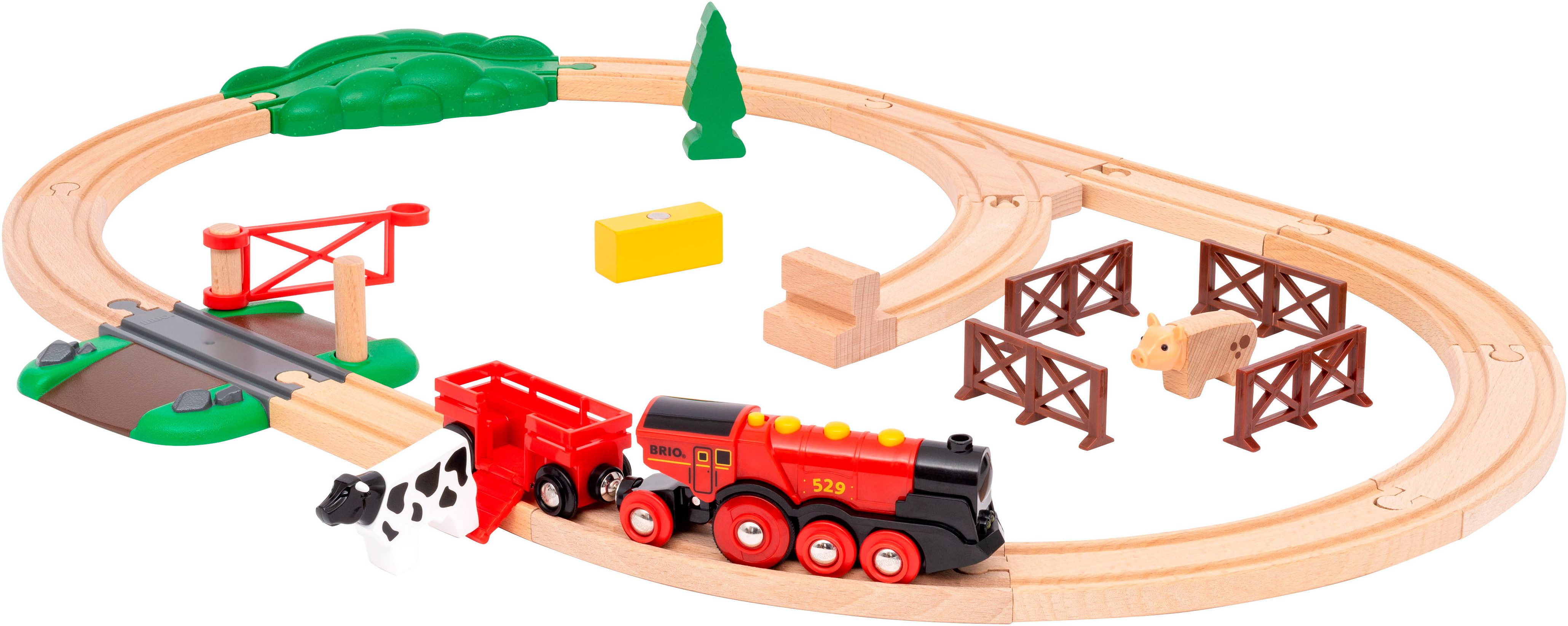 BRIO® Spielzeug-Eisenbahn BRIO® WORLD, Rote Lola Bauernhof Zugset, (Set, 24 günstig online kaufen