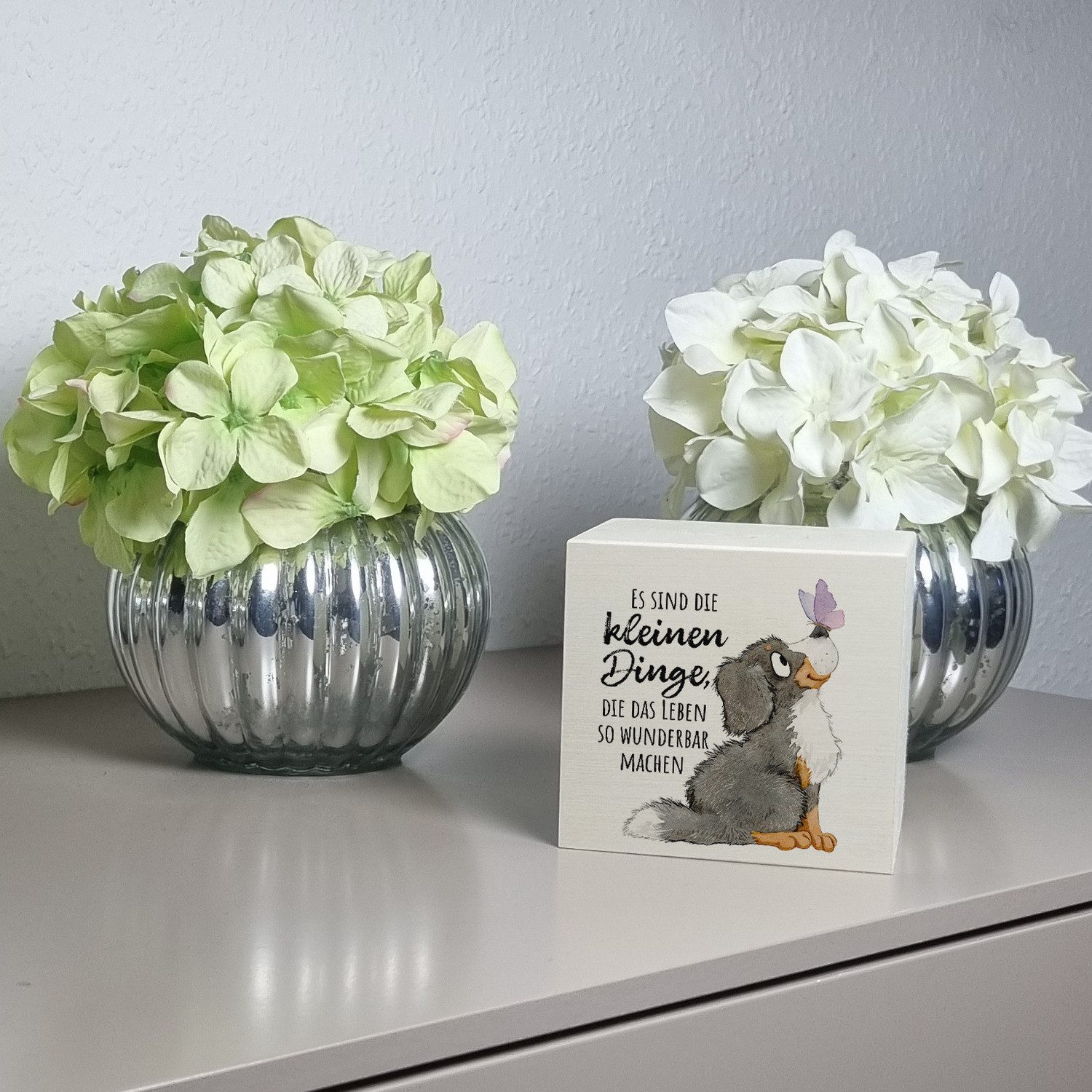 speecheese Spardose Hund Spardose aus Holz mit Spruch Die kleinen Dinge mac günstig online kaufen