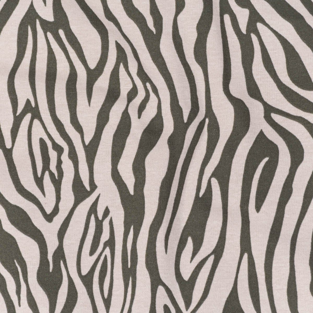 SCHÖNER LEBEN. Stoff Sweatstoff Alpensweat kuschelweich Zebra Animal Print beige 1,50m Br, allergikergeeignet