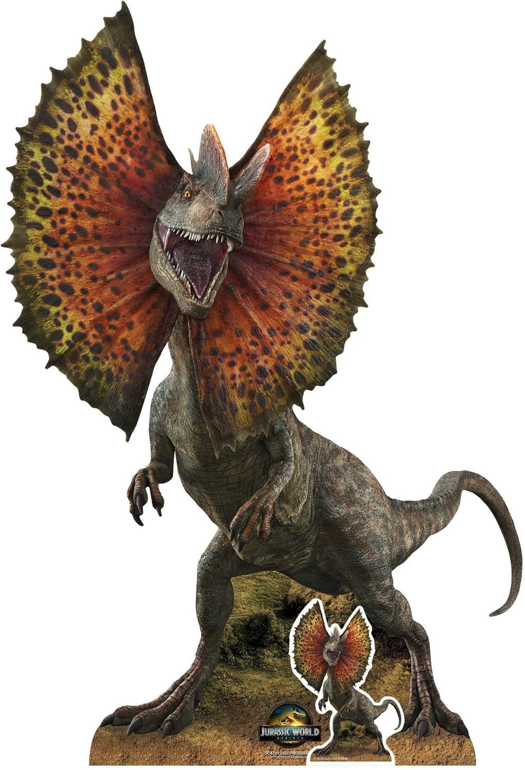 Dekofigur Jurassic World - Rebirth - Dilophosaurus - Pappaufsteller 135 x92 cm