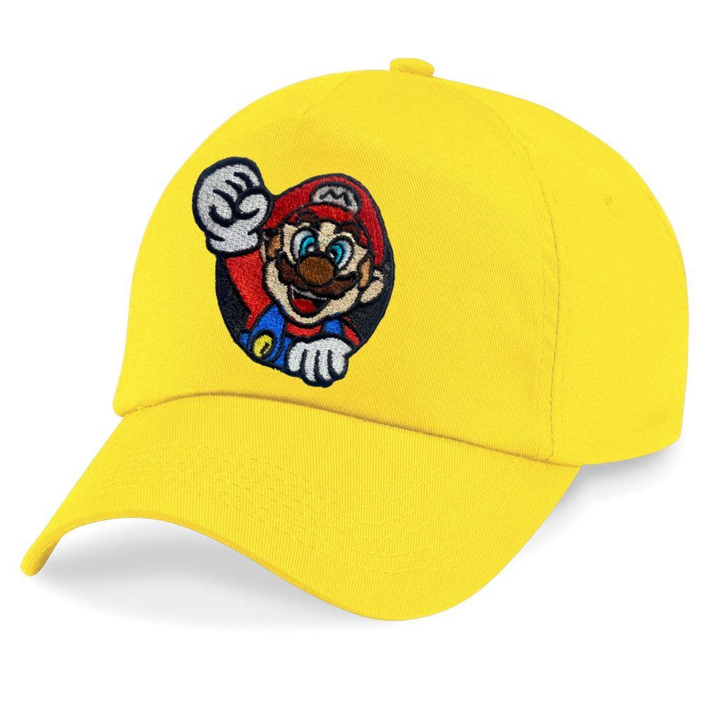Blondie & Brownie Baseball Cap Kinder Mario Faust Stick Patch Luigi Peach Super Nintendo One Size Gelb