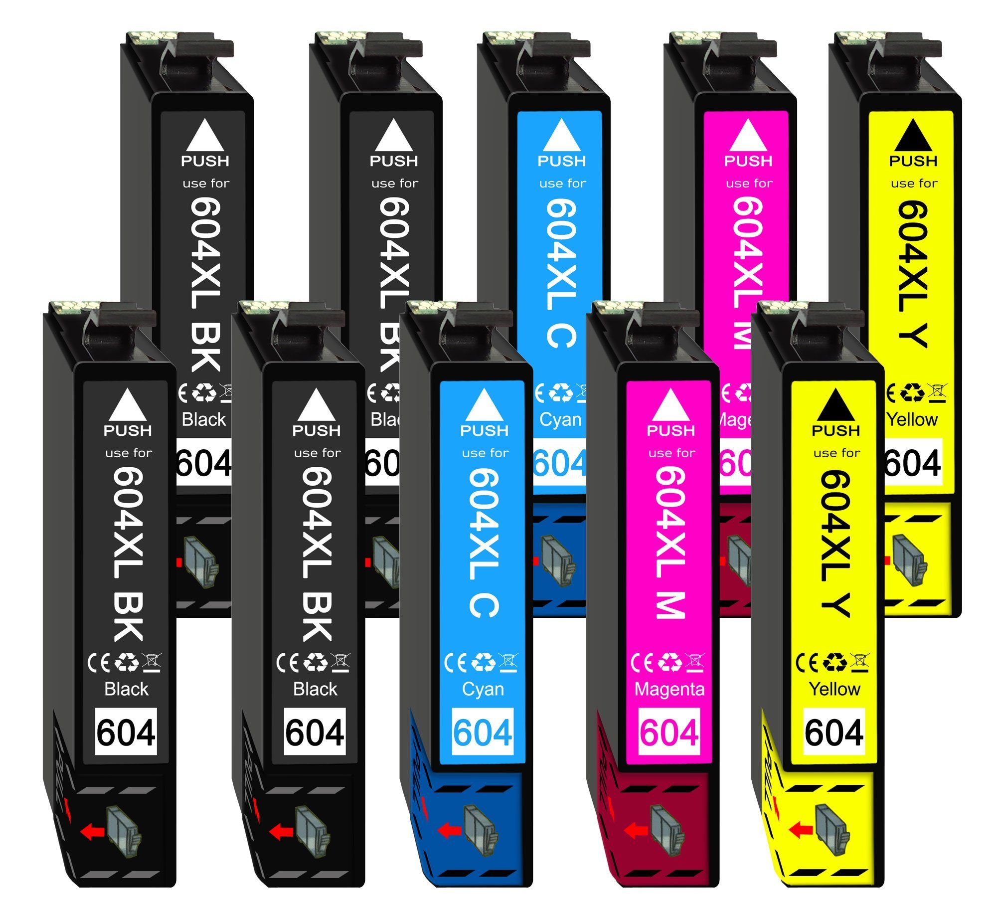 Druckerparadies 10er Multipack für Epson 604XL Tintenpatronen Set Tintenpatrone (10-tlg., für XP3200 XP2205 XP3205 XP4200 XP4205 WF2910 WF2930 WF2935 WF2950)