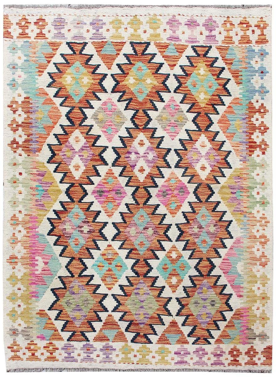 Orientteppich Kelim Afghan 111x151 Handgewebter Orientteppich, Nain Trading, rechteckig, Höhe: 3 mm
