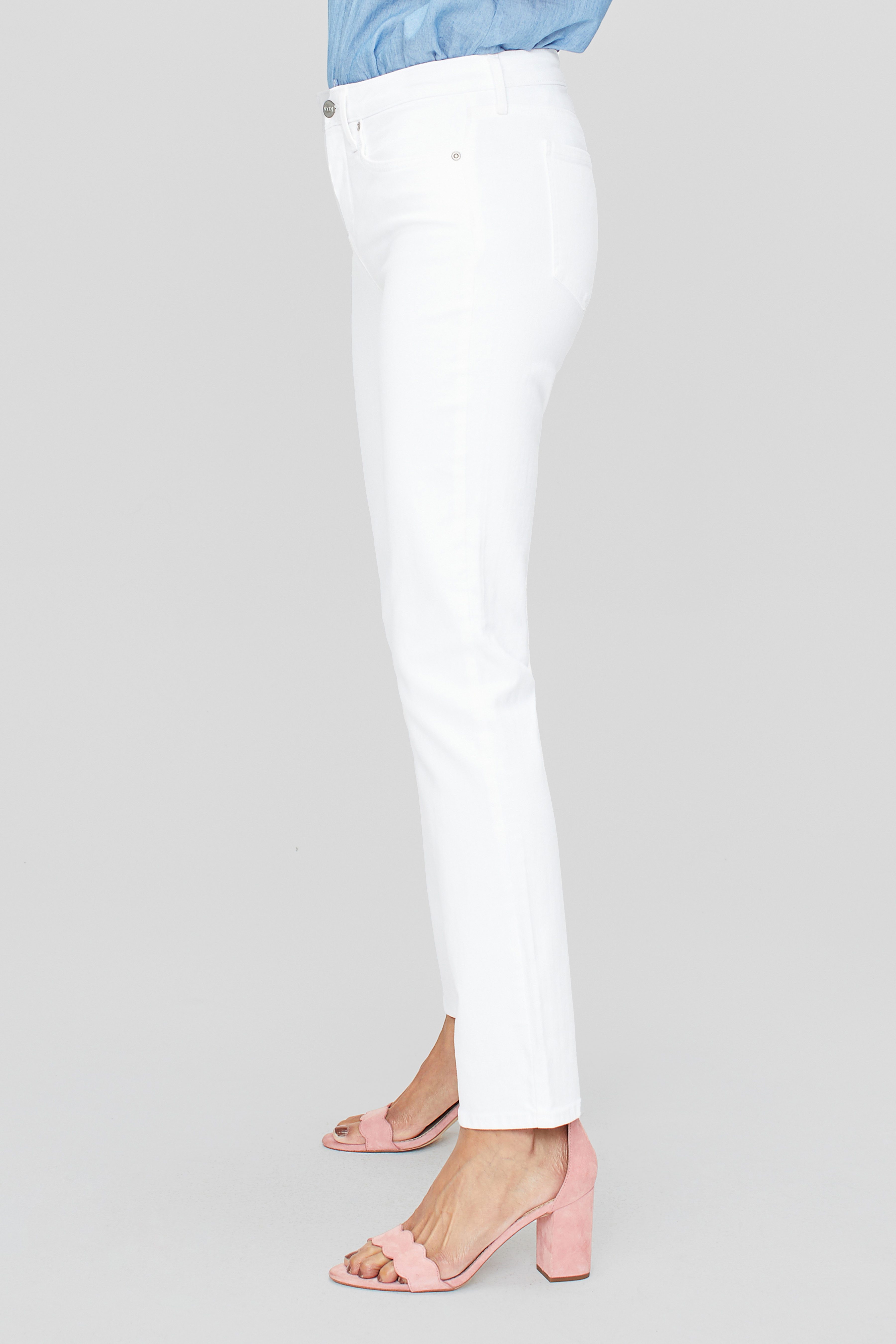 NYDJ Slim-fit-Jeans Sheri Slim Jeans Weiß Farbiger Denim