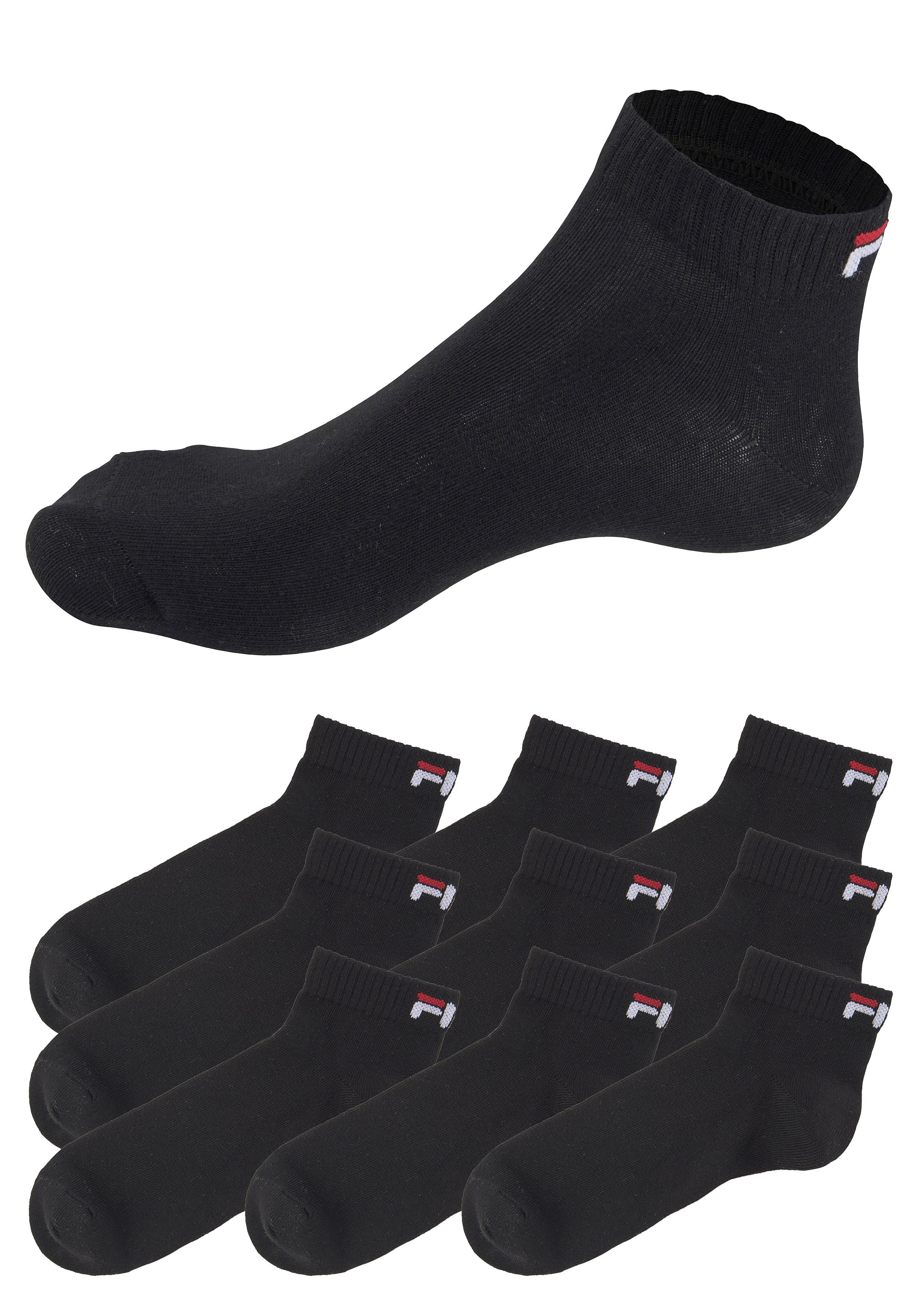 mit Kurzsocken Fila klassischem schwarz Logo 9x (9-Paar)