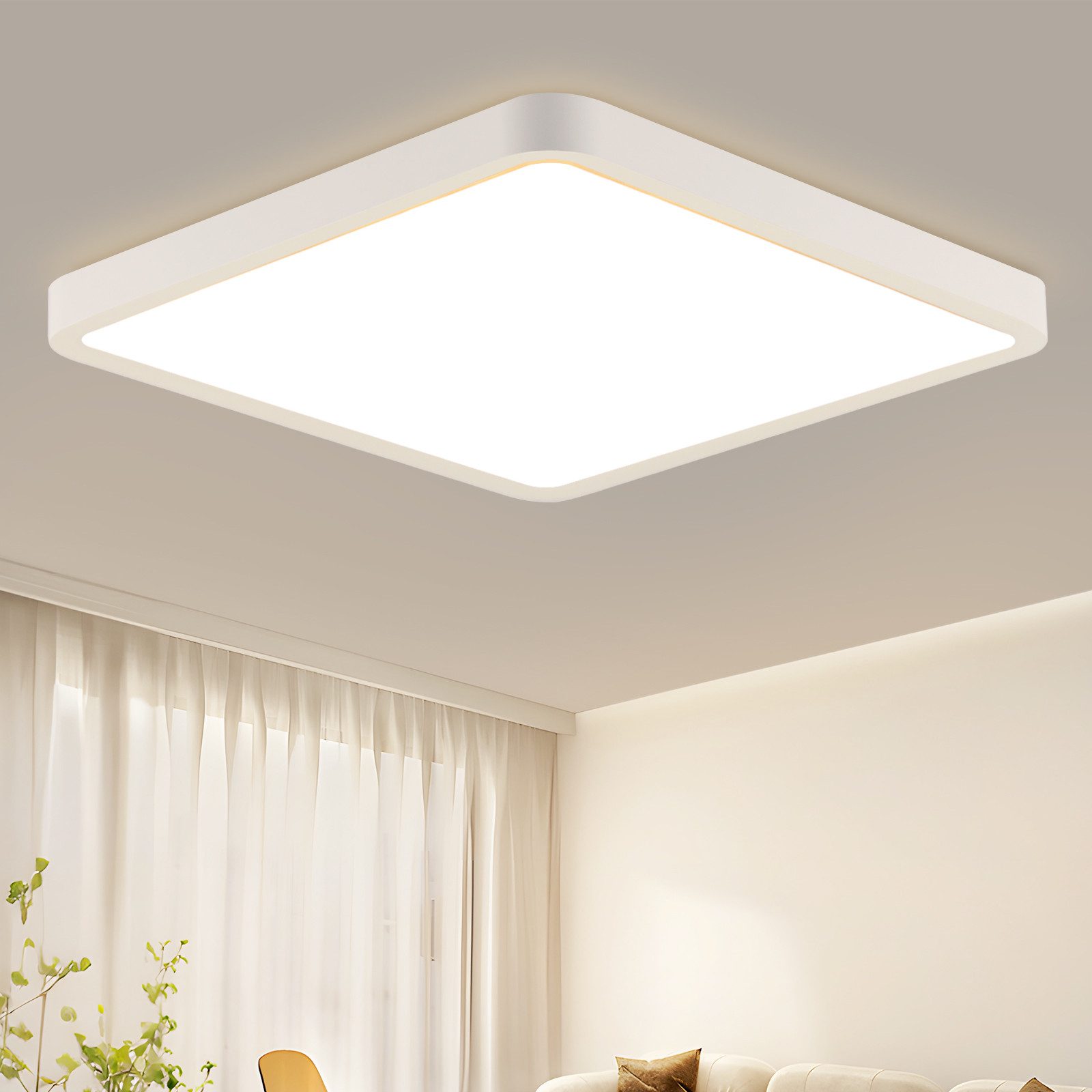 Nettlife LED Deckenleuchte Pannel zimmer Flach 23cm Flurlampe Deckenlampe, günstig online kaufen