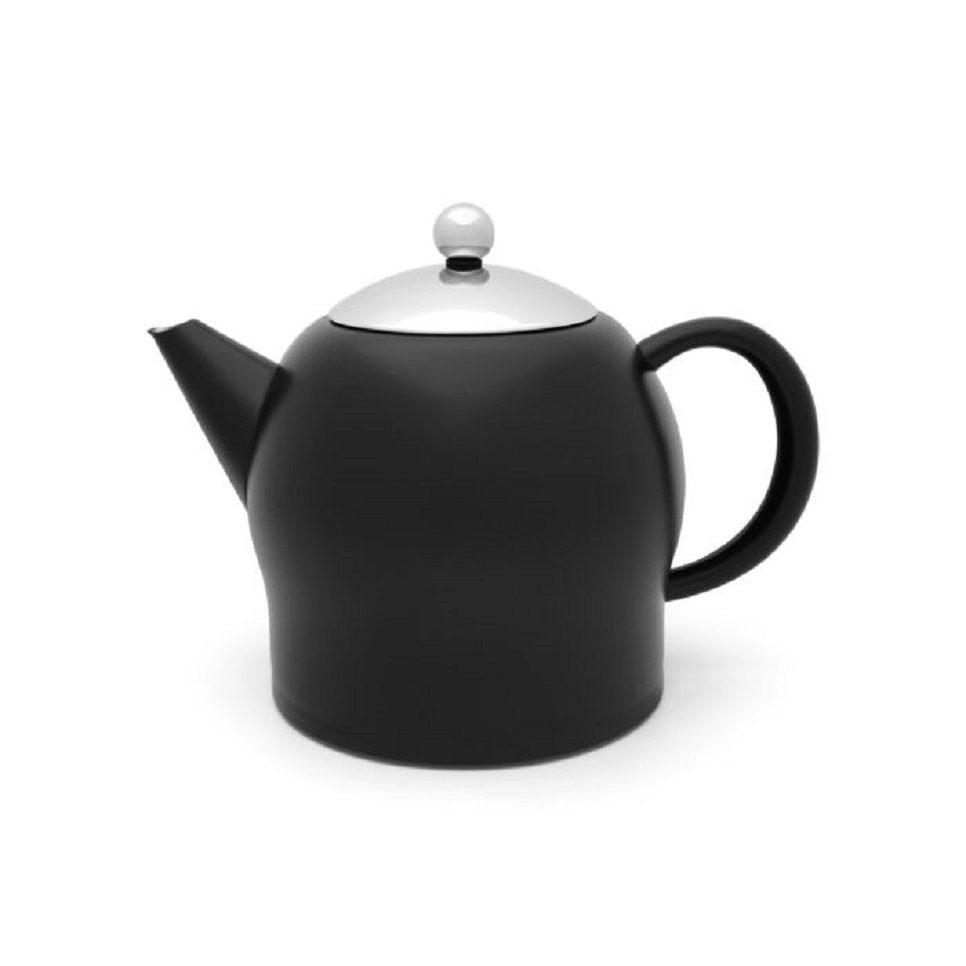Bredemeijer Teekanne Teekanne Minuet® Santhee 1,4L, schwarz, 1.4 l, (Set, Teekanne, Deckel), hochwertiges Edelstahl