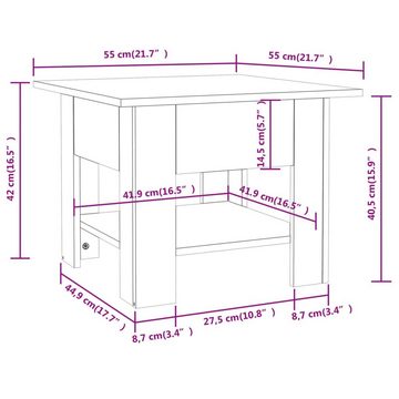 vidaXL Couchtisch Couchtisch Hochglanz-Weiß 55x55x42 cm Holzwerkstoff (1-St)