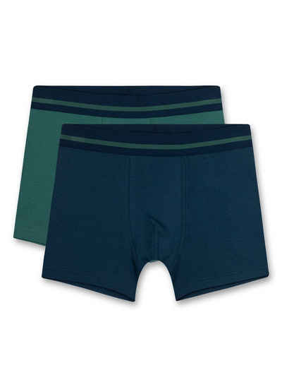 s.Oliver Junior Boxershorts s.Oliver Jungen 2er Pack Boxershorts Shorts grün blau (Set, 2-St)