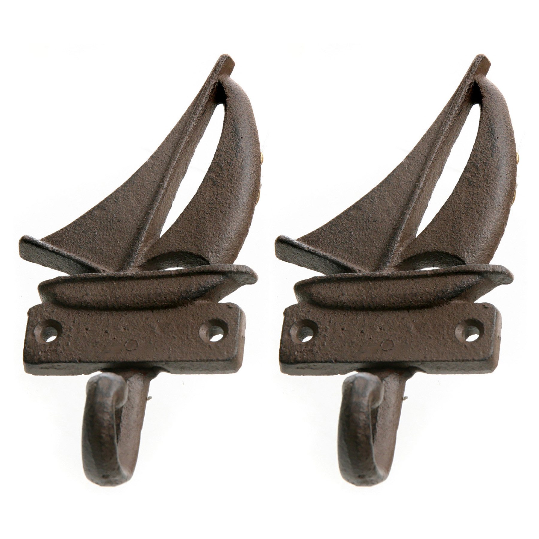 Annastore Wandhaken 2 x Maritime Haken aus Gusseisen - Garderobenhaken - Kleiderhaken