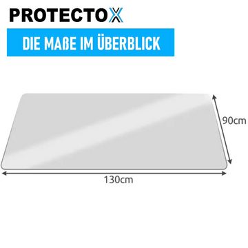 MAVURA Bodenschutzmatte PROTECTOX Bürostuhl Unterlage Transparent Fußbodenschutz, Stuhlmatte Antirutsch & Kratzfest 90x130cm