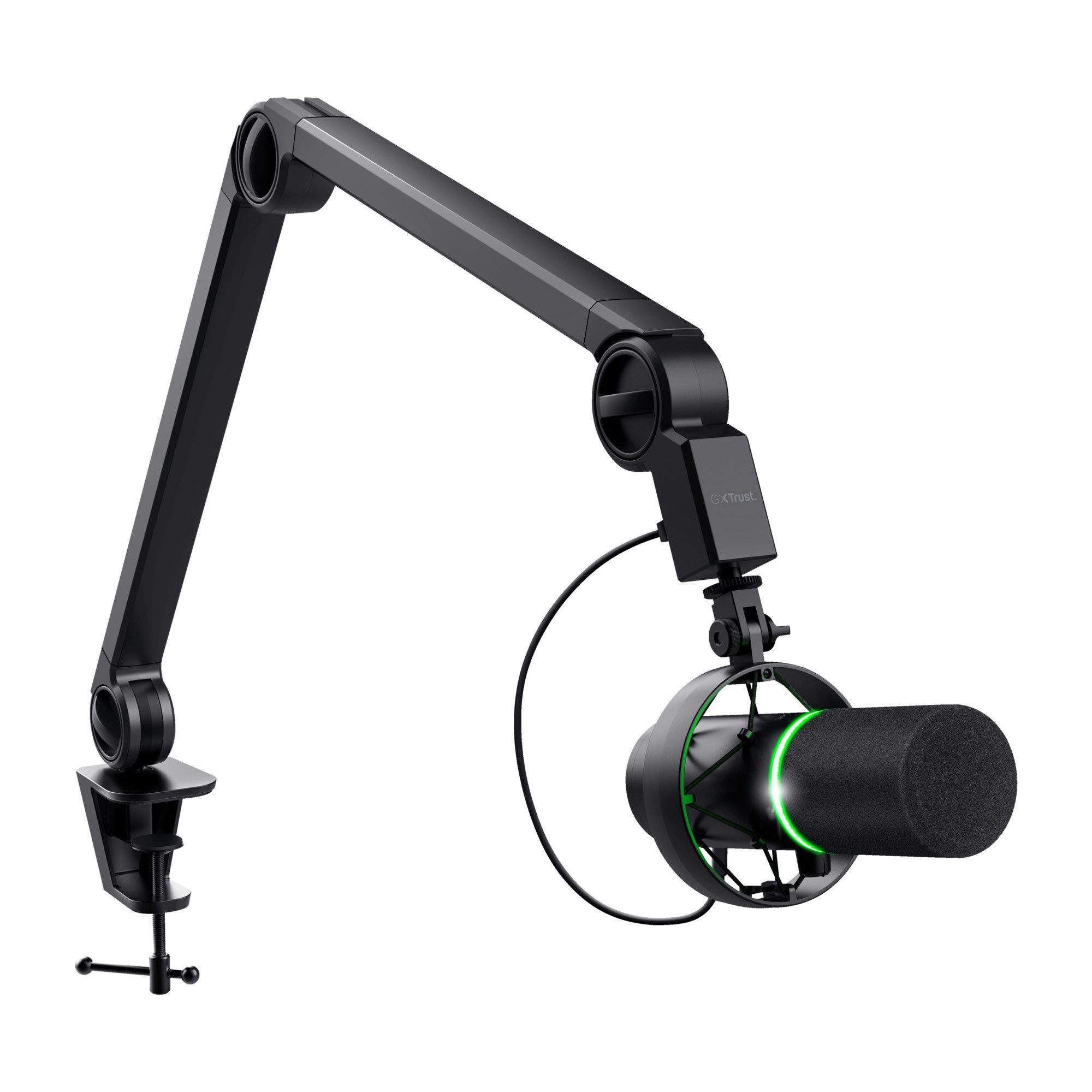 Trust Mikrofon GXT 255+ Onyx USB Streaming Mikrofon mit Arm für PC Podcast