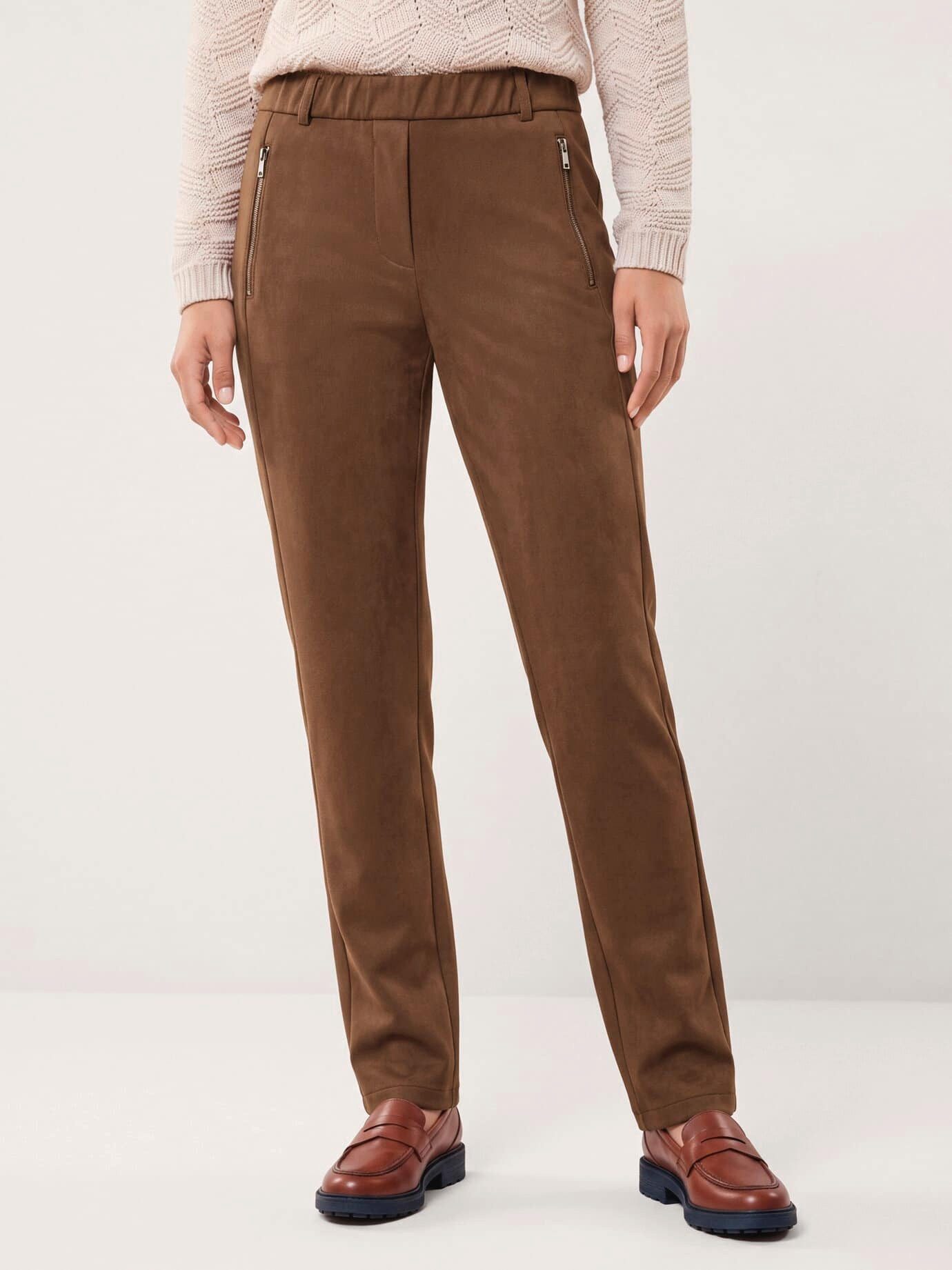Walbusch Stoffhose Damen Suede Hose aus elastischem Material Regular fit, modern, pflegeleicht