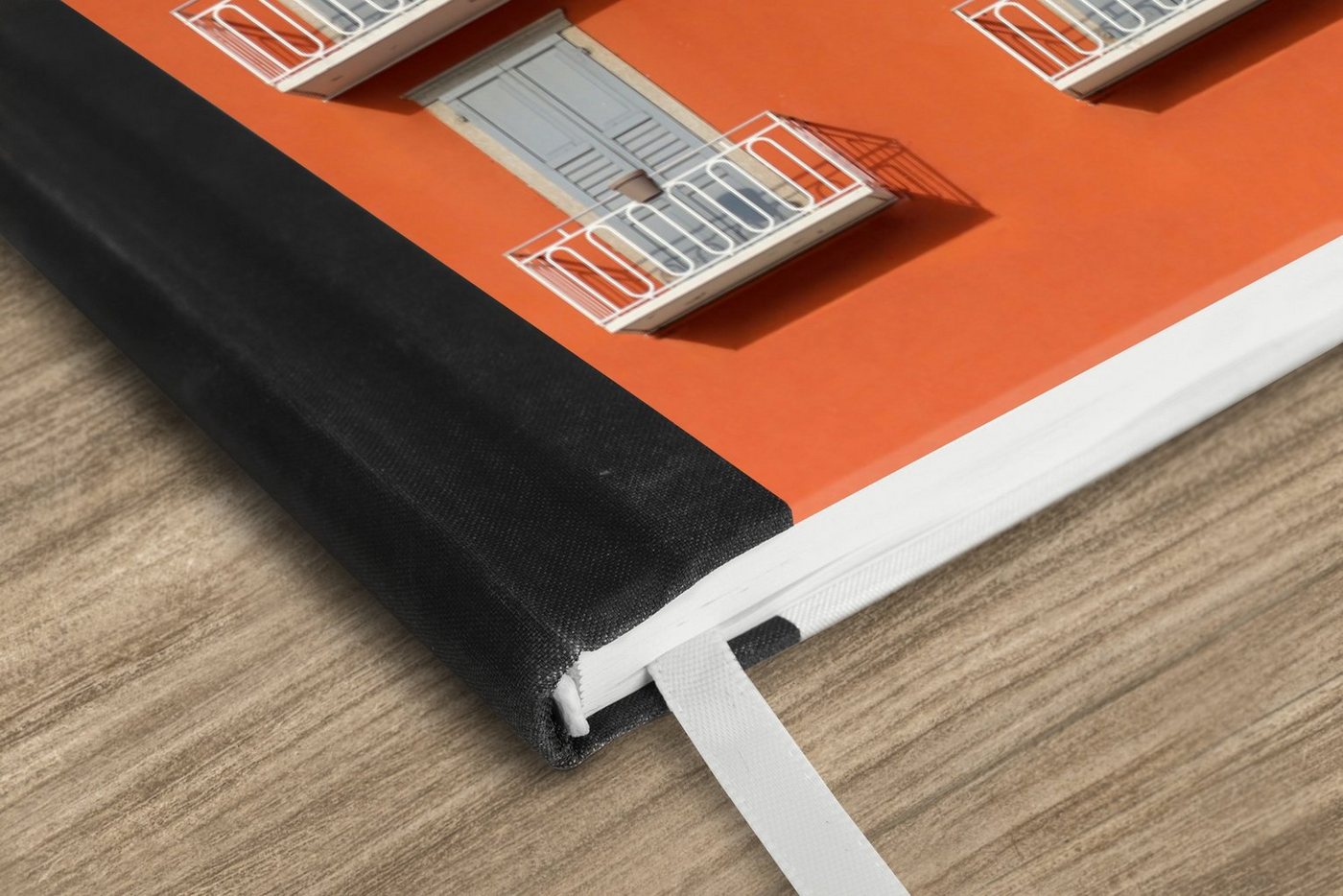 Thumbnail - MuchoWow Notizbuch Tür - Balkon - Architektur - Palme - Orange, Journal, Merkzettel, Tagebuch, Notizheft, A5, 98 Seiten,...