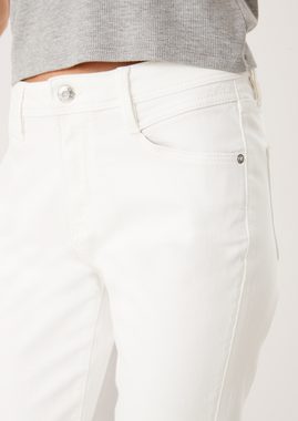 s.Oliver 7/8-Jeans Capri-Jeans Betsy / Slim Fit / Mid Rise / Slim Leg / Fransensaum Leder-Patch