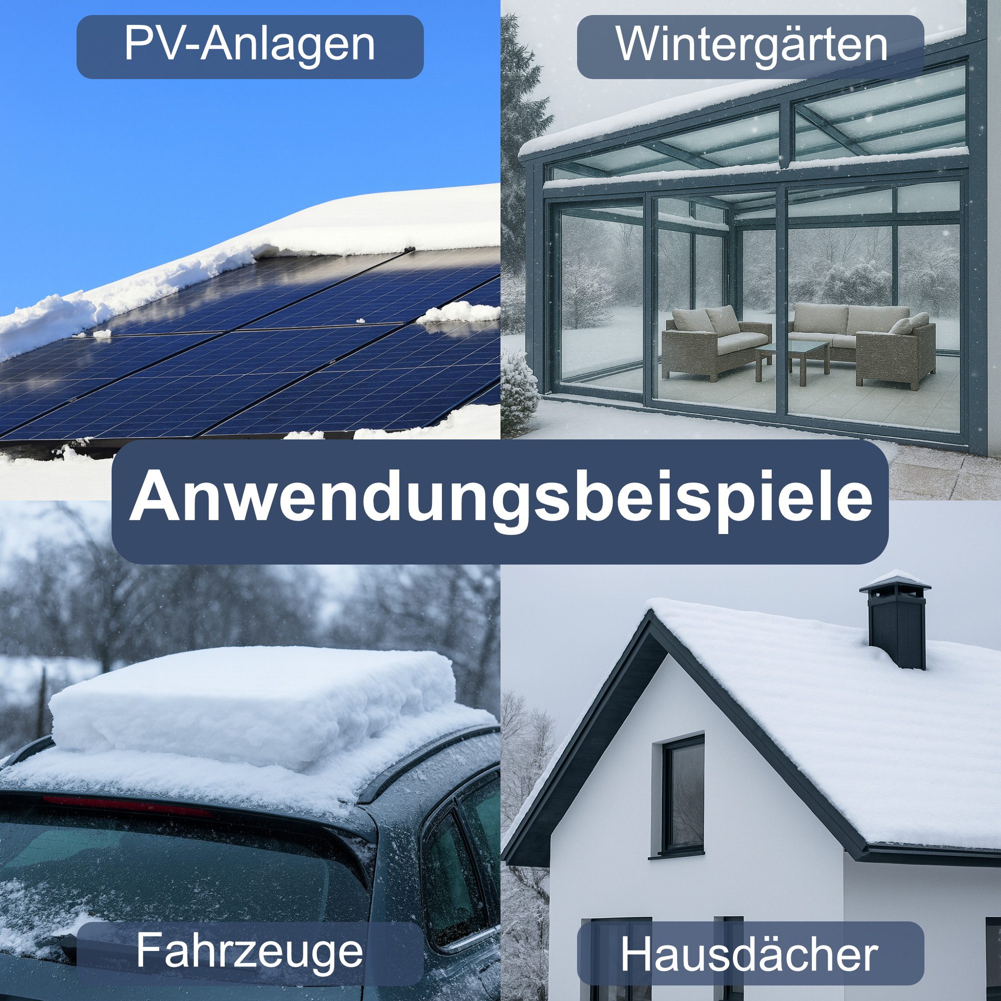 Bürsten-Baumgartner Schneeräumer PREMIUM-Set Dachräumer, 50 cm Arbeitsbreite, (Komplettset, 3-tlg), für Solaranlagen, Hausdächer, Wintergärten, Glasflächen und  – Bild 5 von 5