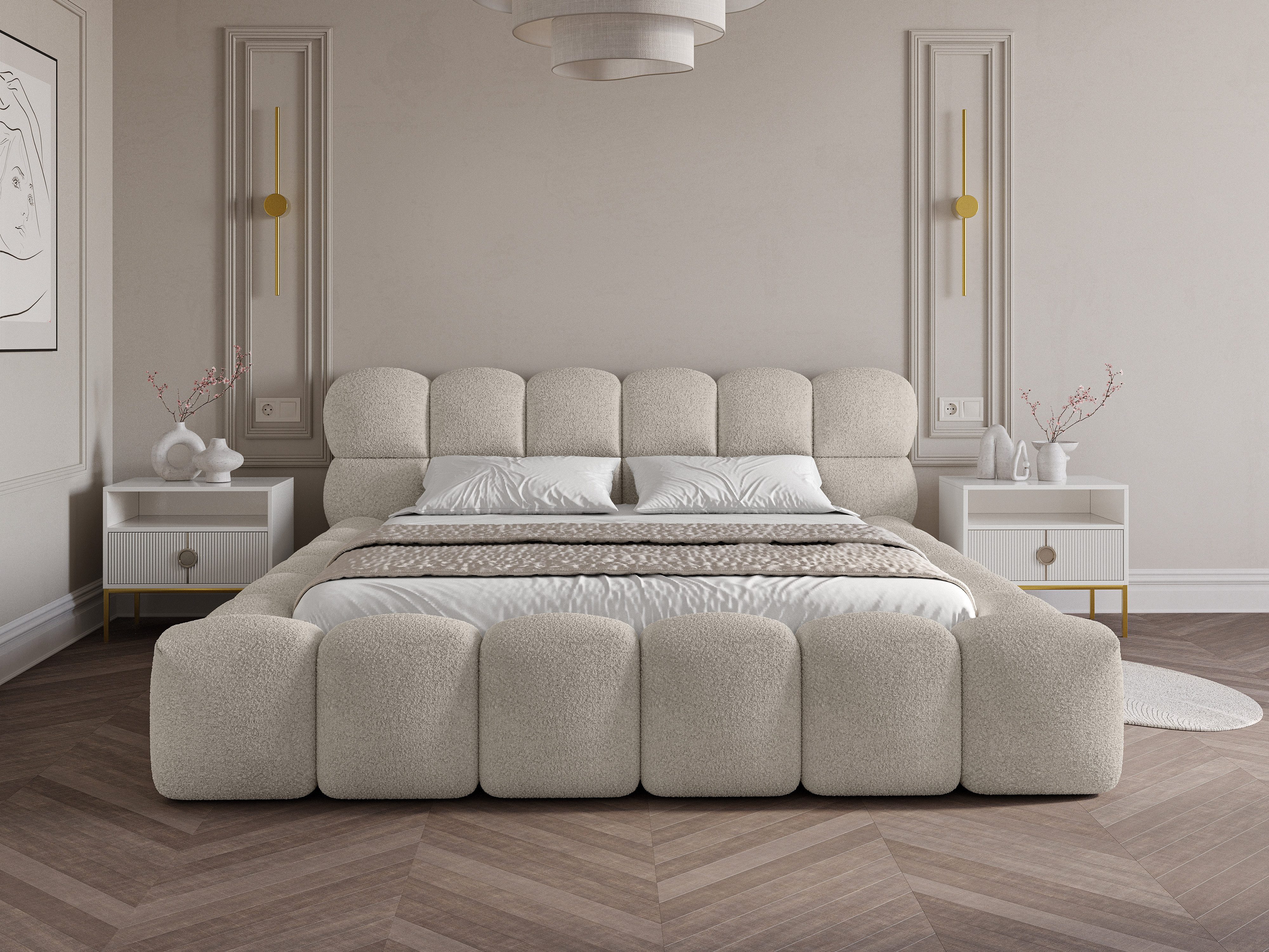 wonello Polsterbett Mira 1 (das Original), Bett mit Bettkasten und Lattenro günstig online kaufen