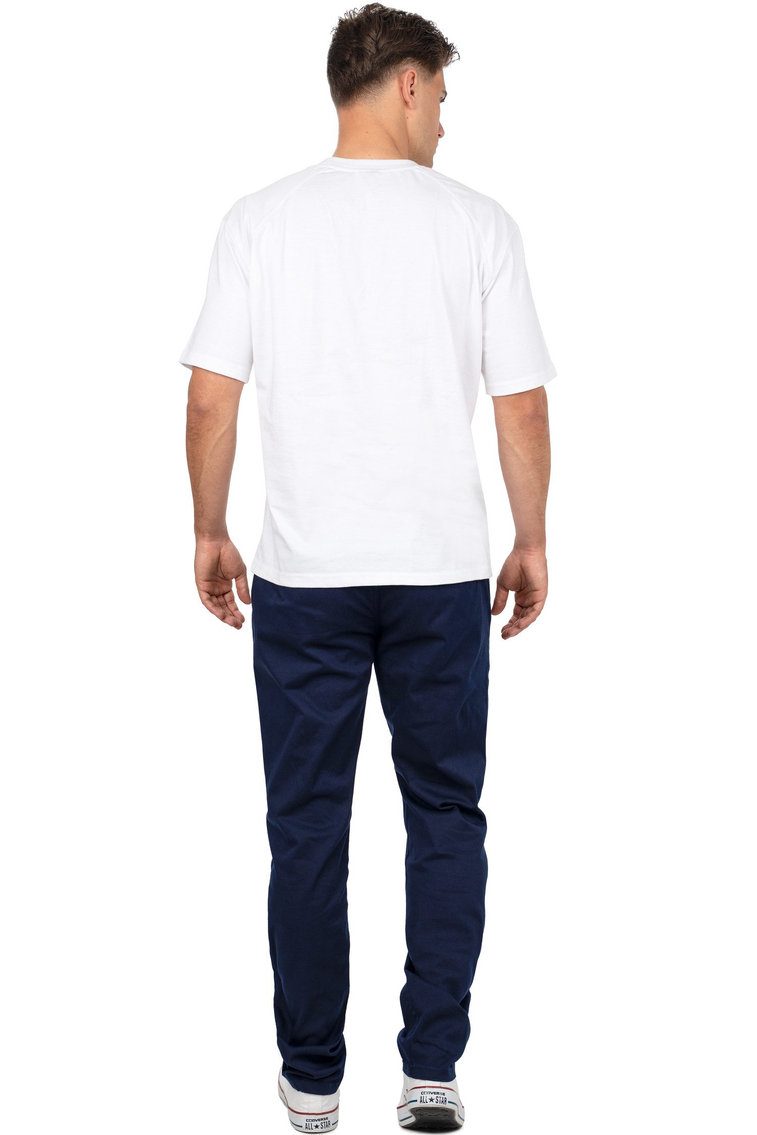 Cipo & Baxx Stoffhose Herren Regular Fit Hose Mid Waist BA-CD842 Label-Applikation