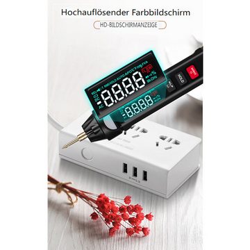 Insma Spannungsprüfer, (1 St), Digital Multimeter Phasenprüfer mit Farbbildschirm