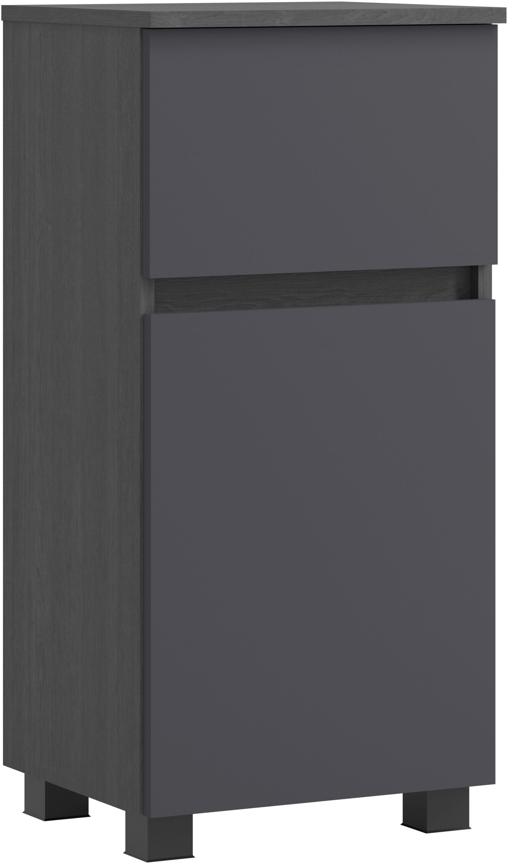 OTTO home Unterschrank BOZEN, Unterschrank 40 cm (Badezimmerschrank, Badschrank, Stauraum, Badmöbel, Schrank) griffloses Design, Maße (B/T/H): 40/35/79 cm