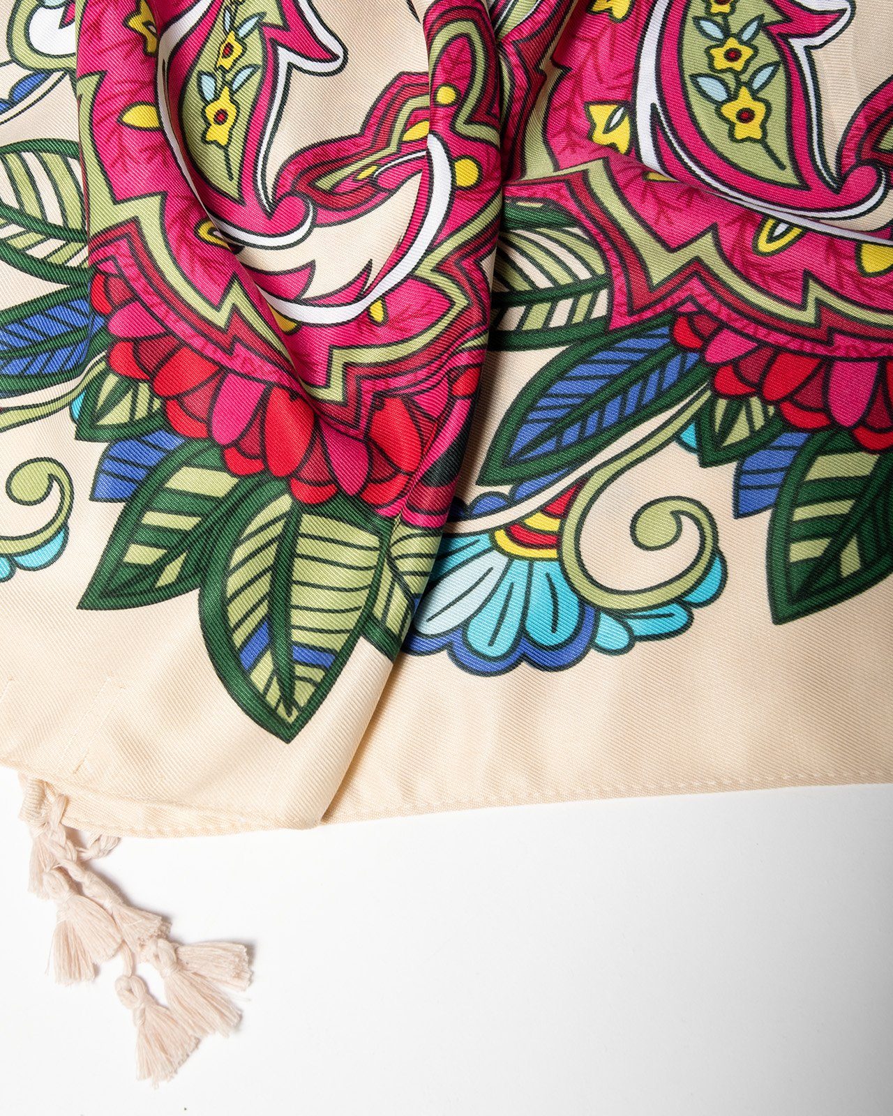 MayTree Modeschal leichter Strandschal Damen Boho 85 x180 pink, Sarong Pareo, (Stück, 1-St)
