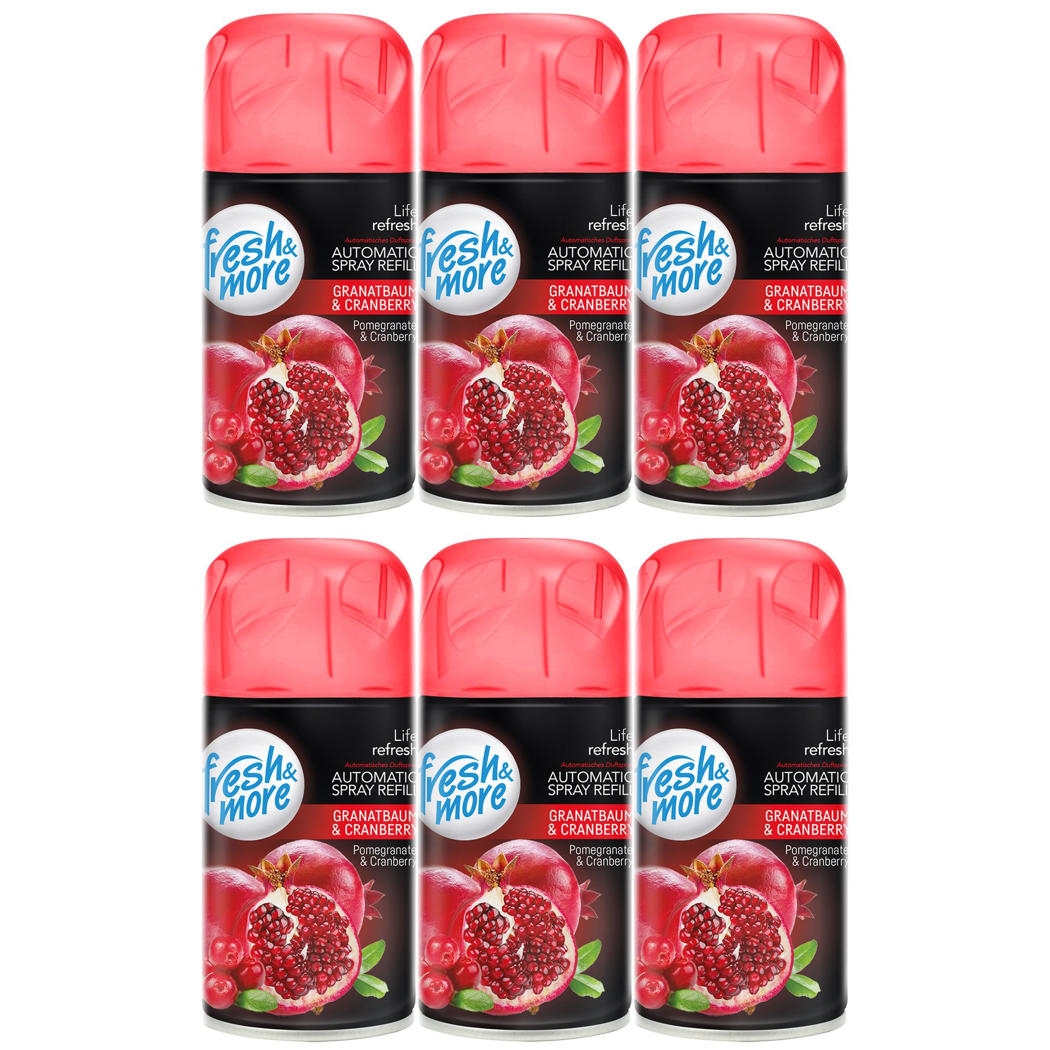 fresh & more Raumduft Lufterfrischer Nachfüller (6er Pack, 6-St., 250ml)