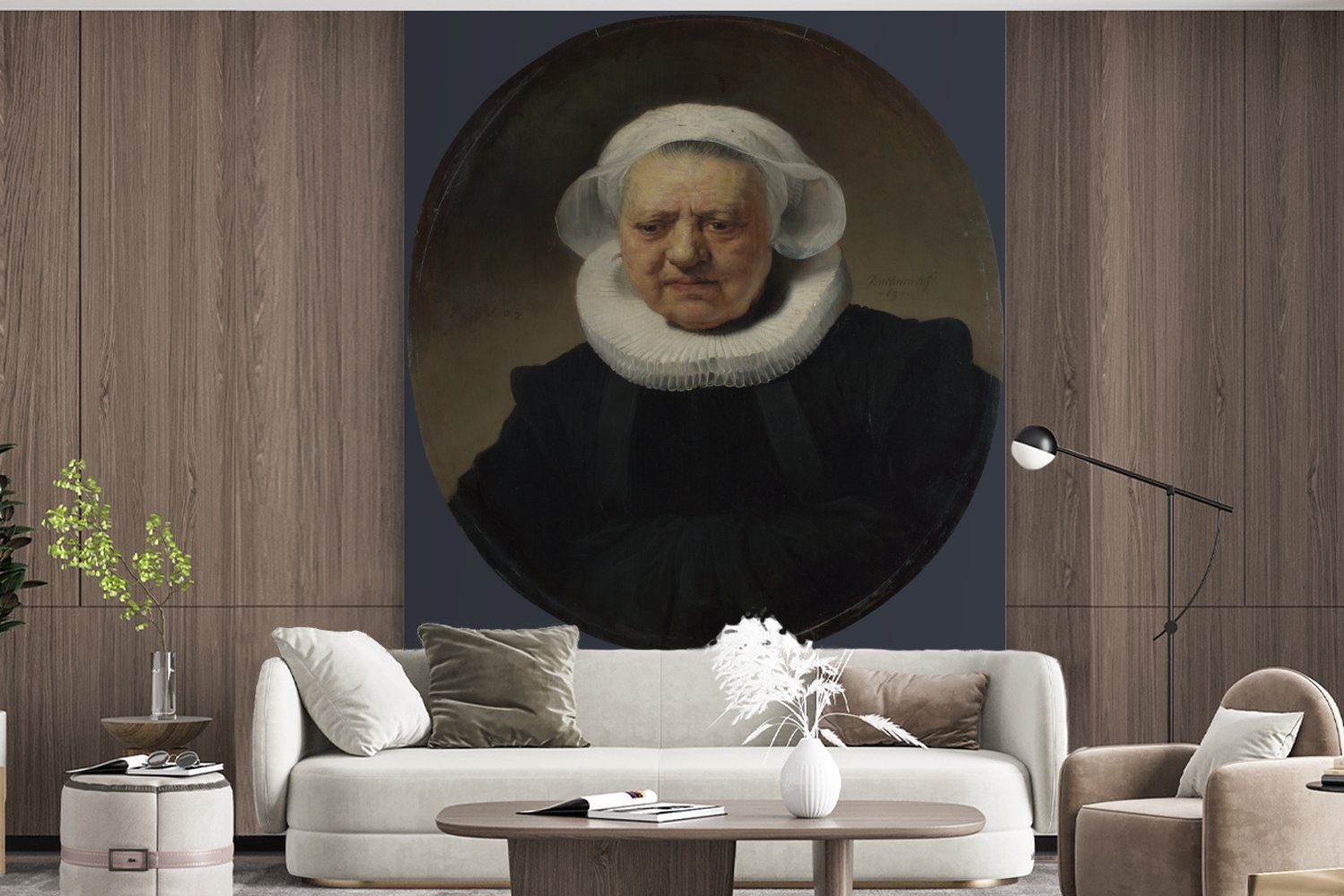 MuchoWow Fototapete Porträt von Aechje bedruckt, van Schlafzimmer Fototapete Wohnzimmer (3 für Rijn, Matt, Küche, Vliestapete Rembrandt Claesdr - St)