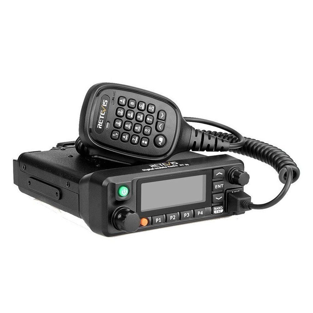 Retevis Funkgerät RT90 DMR Digital Mobile Radio GPS Two-way Car Radio,  (Mobilgerät, 50W VHF UHF Dual Band Ham Amateur Radio Transceiver)