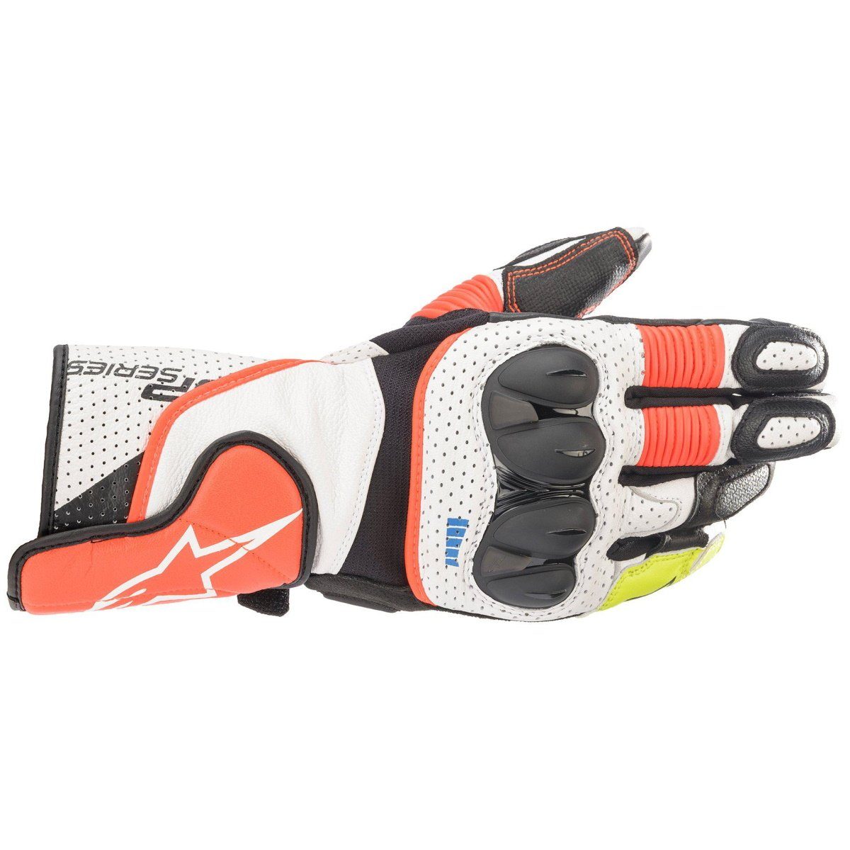 Motorradhandschuhe Alpinestars SP-2 V3 Handschuhe weiß / rot-fluo / schwarz