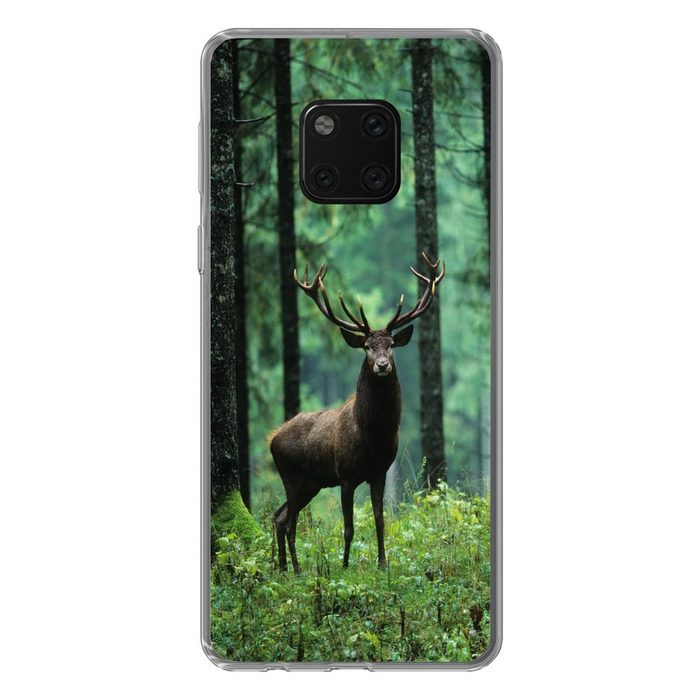 MuchoWow Handyhülle Hirsche - Wald - Bäume - Tiere - Natur Handyhülle Huawei Mate 20 Pro Handy Case Silikon Bumper Case