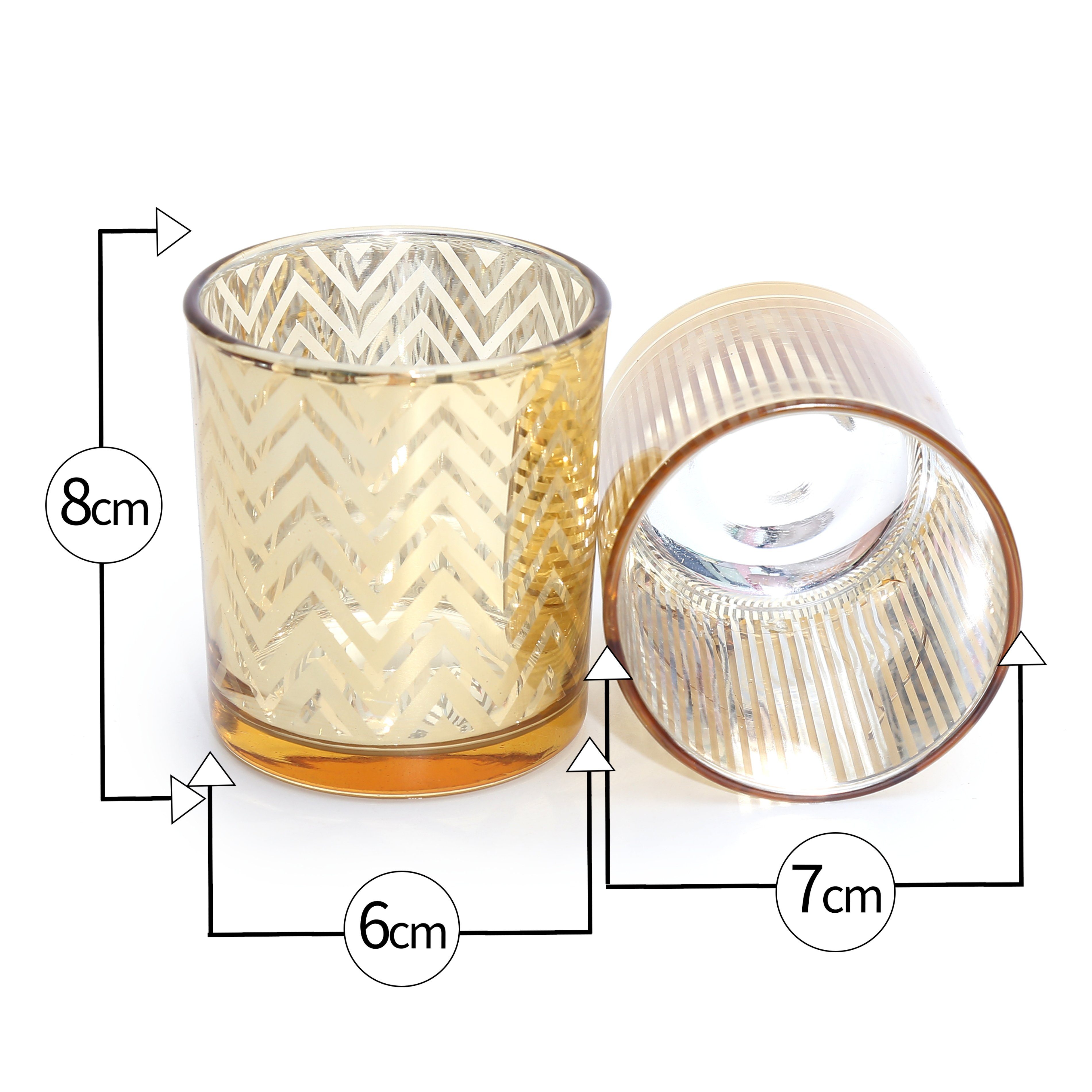 Orientalische orientalisches Design Teelichthalter Kerzengläser (4er Set), - Flanacom Ornament-Design Glas