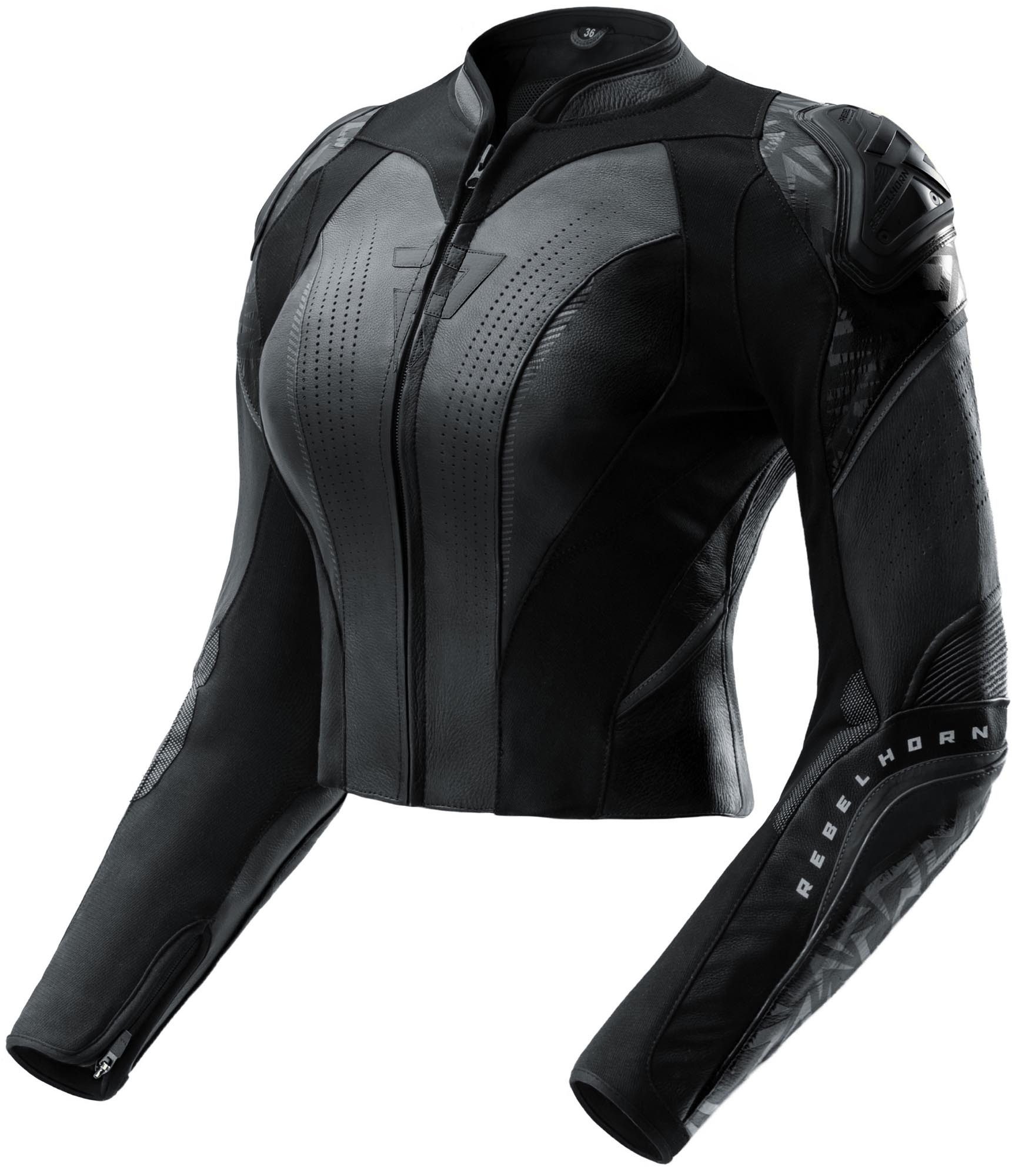 Rebelhorn Motorradjacke Diva RS Damen Motorrad Lederjacke Rückenprotektor enthalten,Verbindungsreißverschluss,Ellenbogenpro