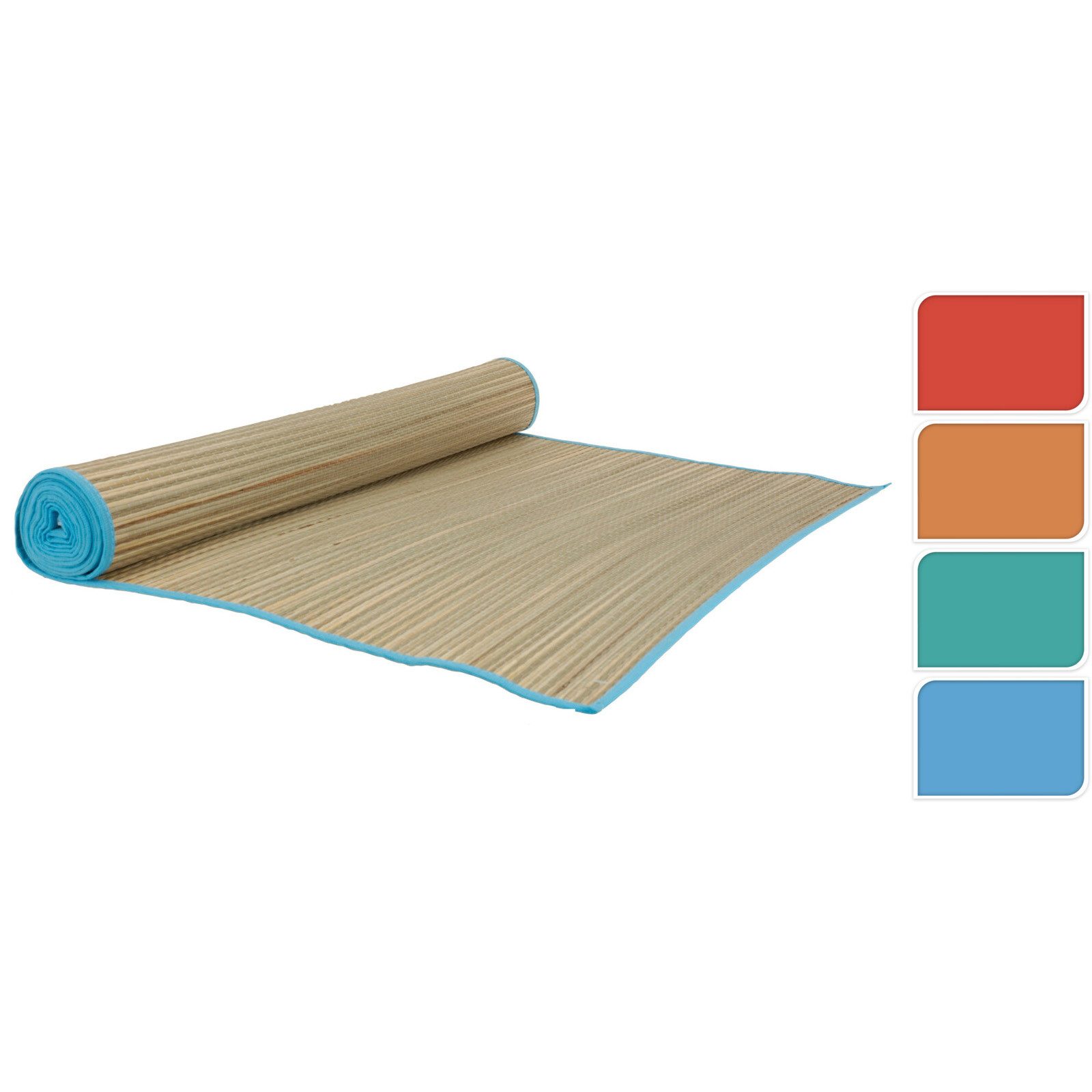 HAC24 Strandtücher Strandtuch Strohmatte Liegematte Faltbar Rollmatte Strand Matte, (1-St), aus Bast 175 x 60cm
